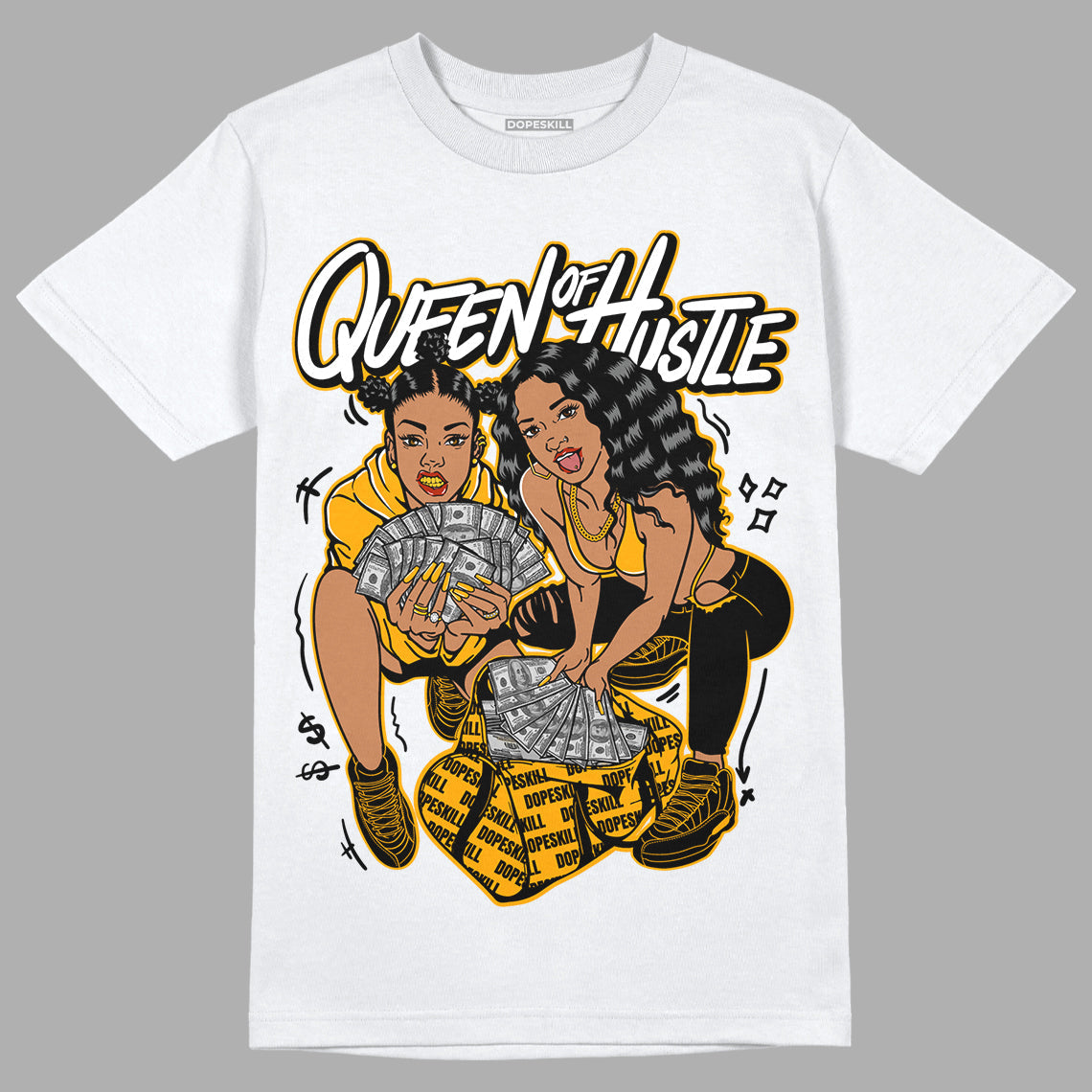 Black Taxi 12s DopeSkill T-Shirt Queen Of Hustle Graphic