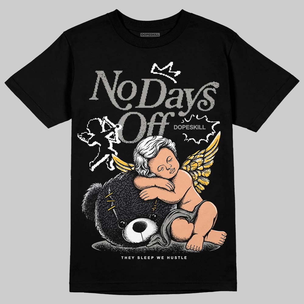 Black Cat 3s DopeSkill T-Shirt New No Days Off Graphic