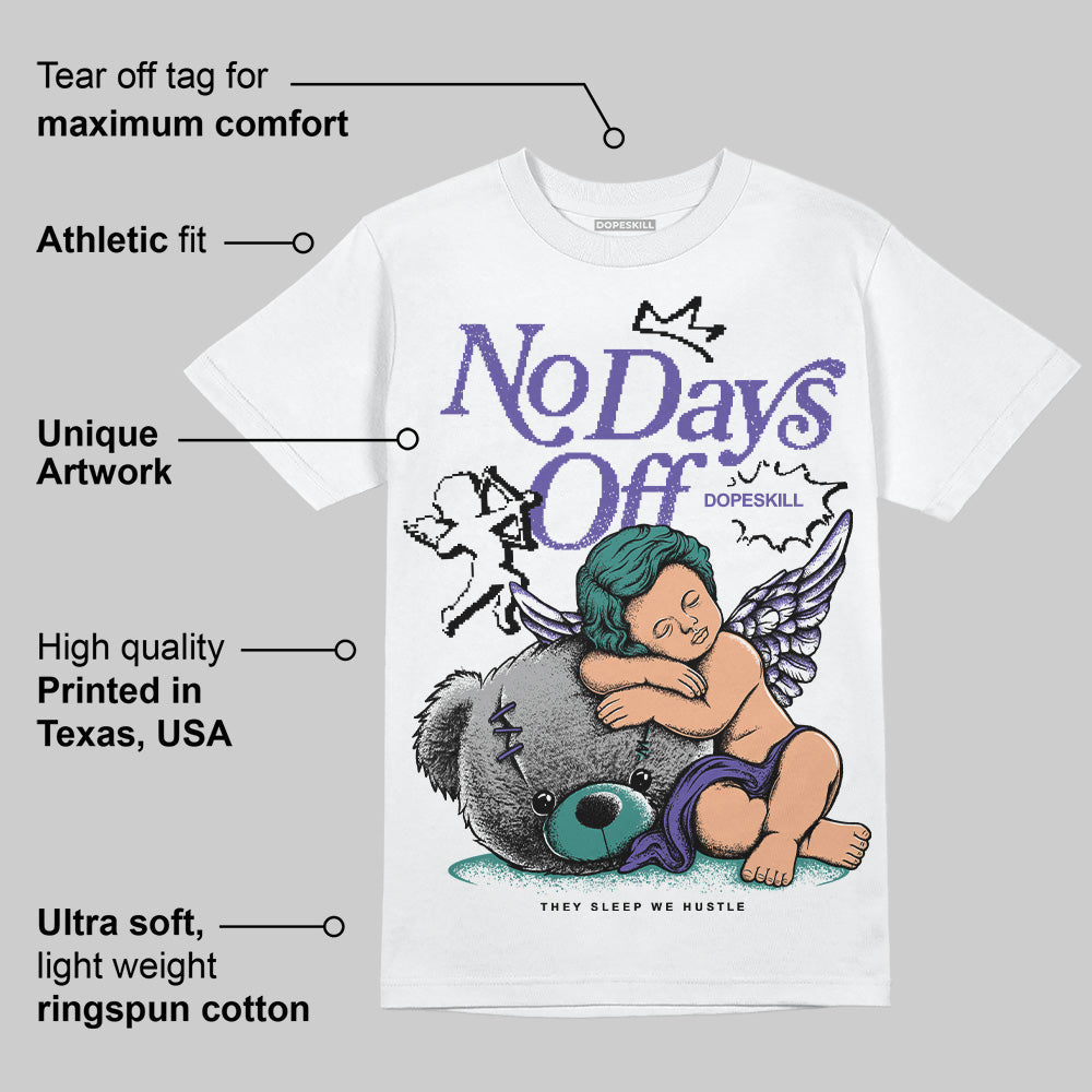 Grape 5s DopeSkill T-Shirt New No Days Off Graphic