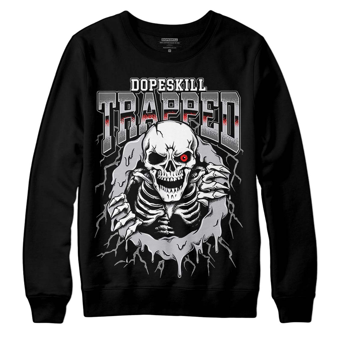 Grey Collection DopeSkill Sweatshirt Trapped Halloween Graphic
