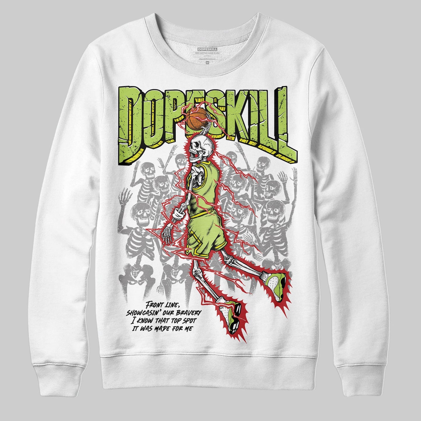 Bright Cactus 13s DopeSkill Sweatshirt The Mouth With No Droughts Graphic Style001