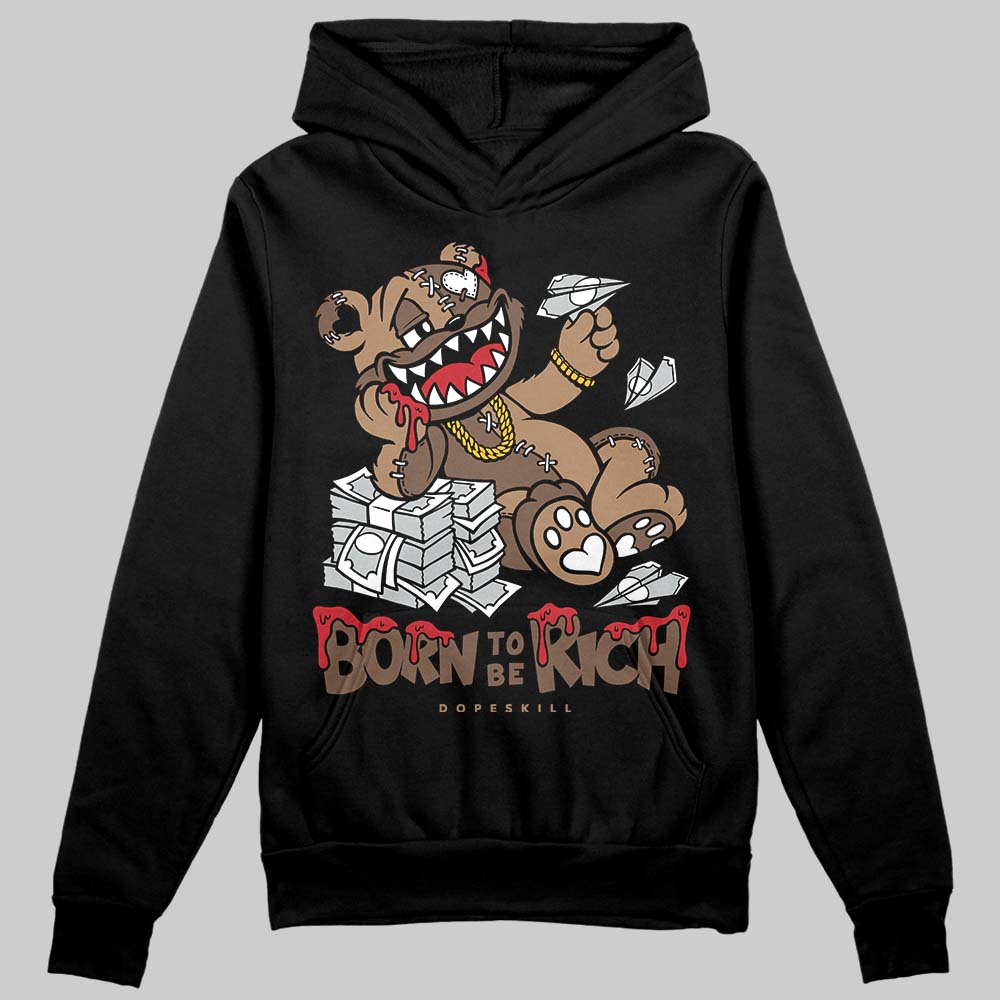 Olive 9s DopeSkill Hoodie Sweatshirt Born To Be Rich Graphic