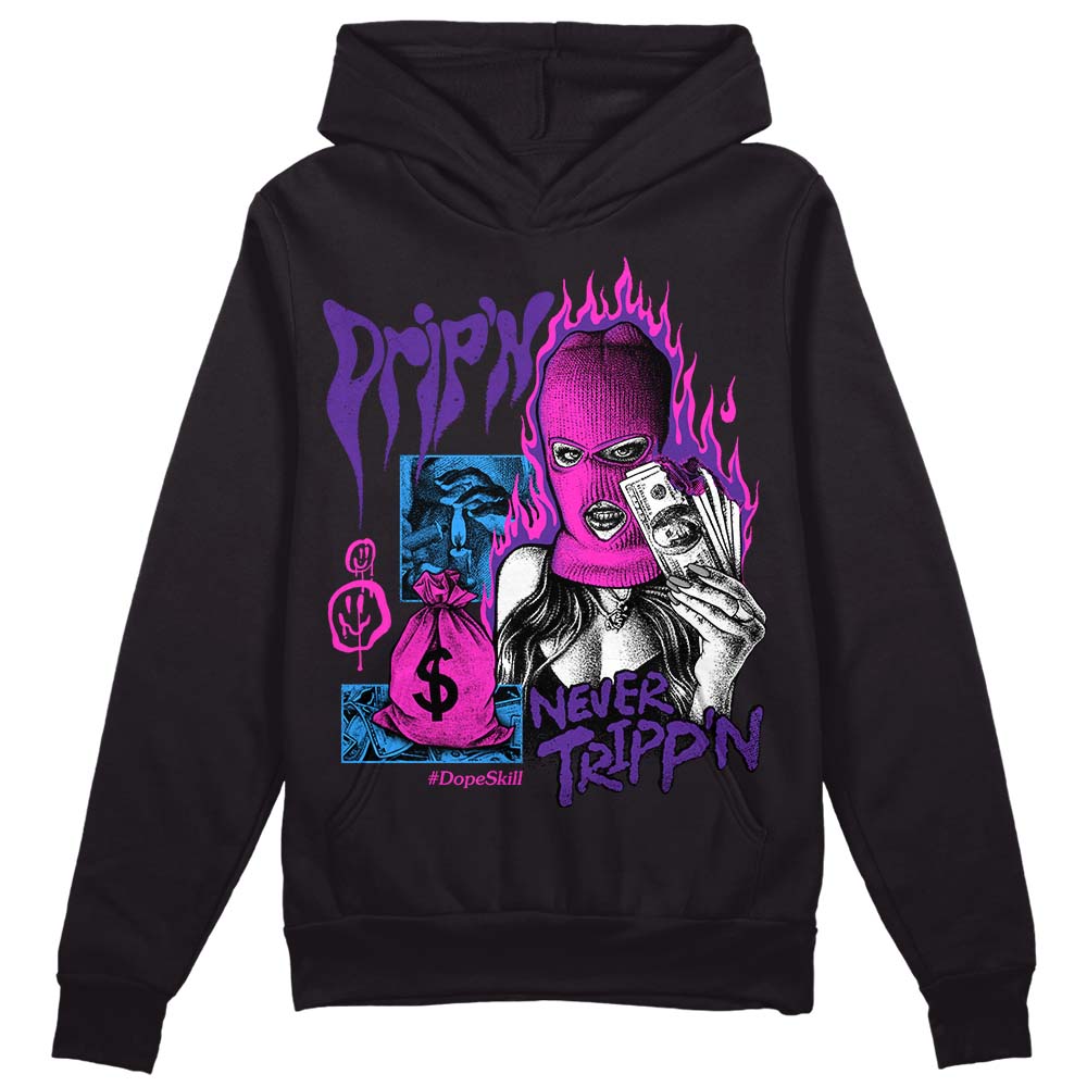 PURPLE Collection DopeSkill Hoodie Sweatshirt Drip'n Never Tripp'n Graphic
