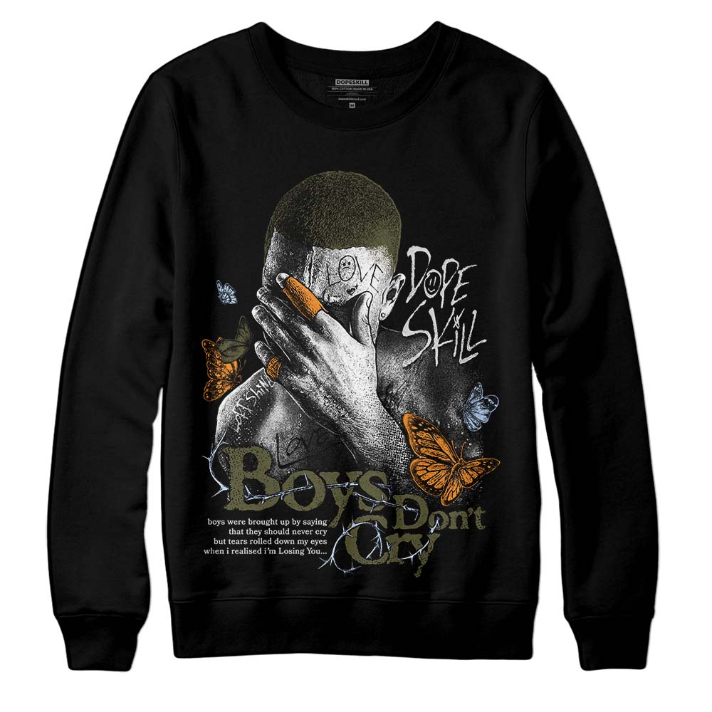 Olive 5s DopeSkill Sweatshirt Boys Don't Cry Graphic