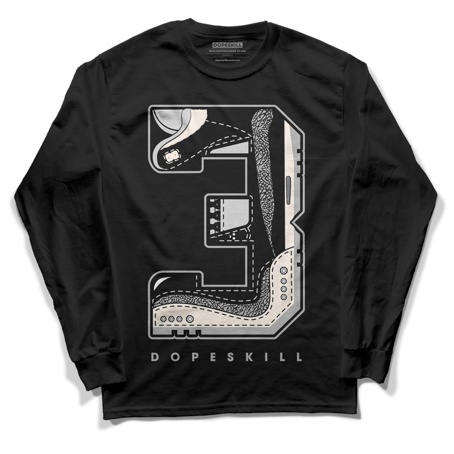 Off Noir 3s DopeSkill Long Sleeve T-Shirt No.3 Graphic