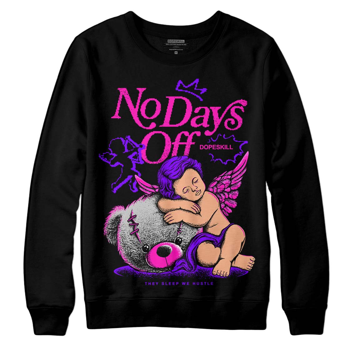 Dunk Low Active Fuchsia DopeSkill Sweatshirt New No Days Off Graphic