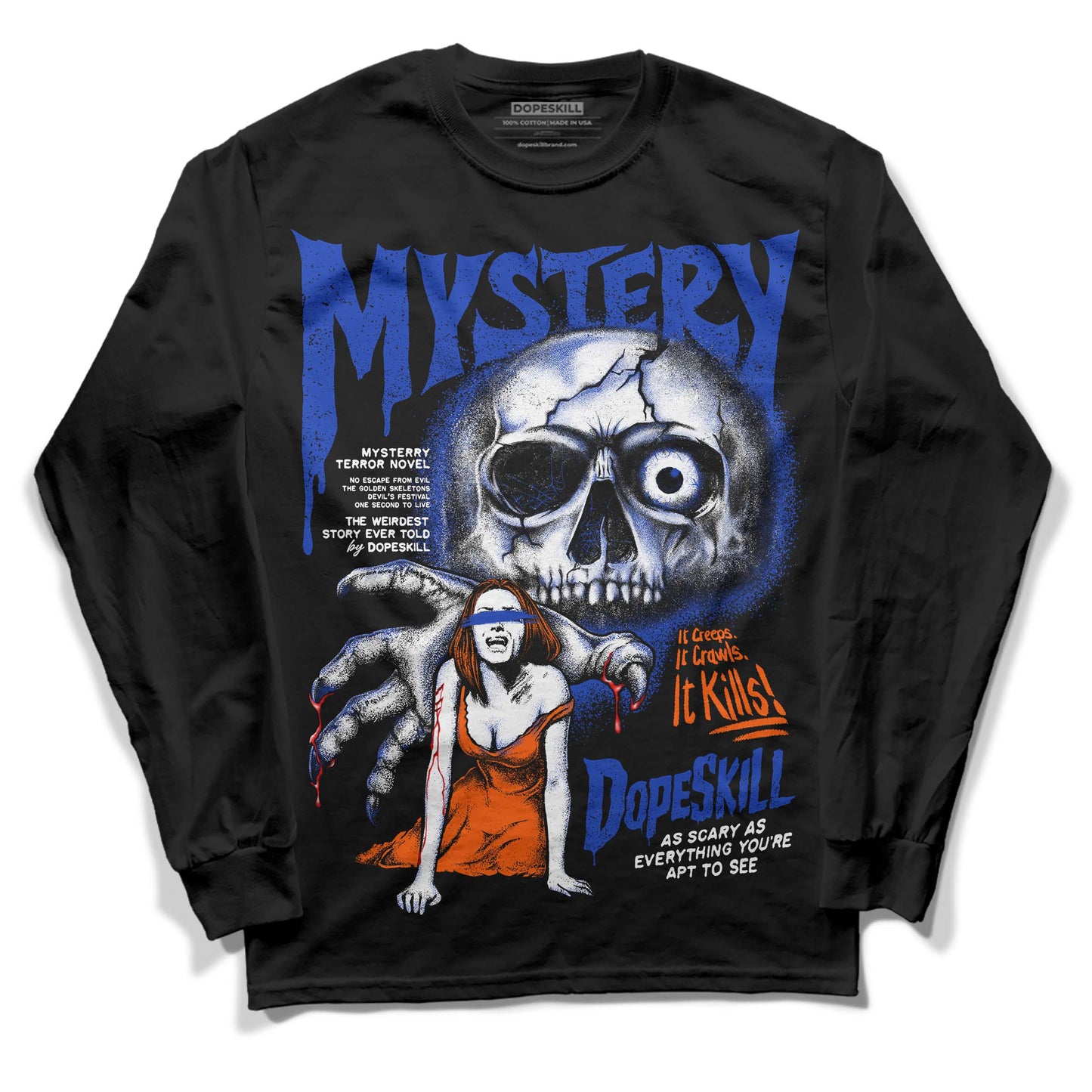 Dunk Low Futura Orange Blaze DopeSkill Long Sleeve T-Shirt Mystery Ghostly Grasp Graphic