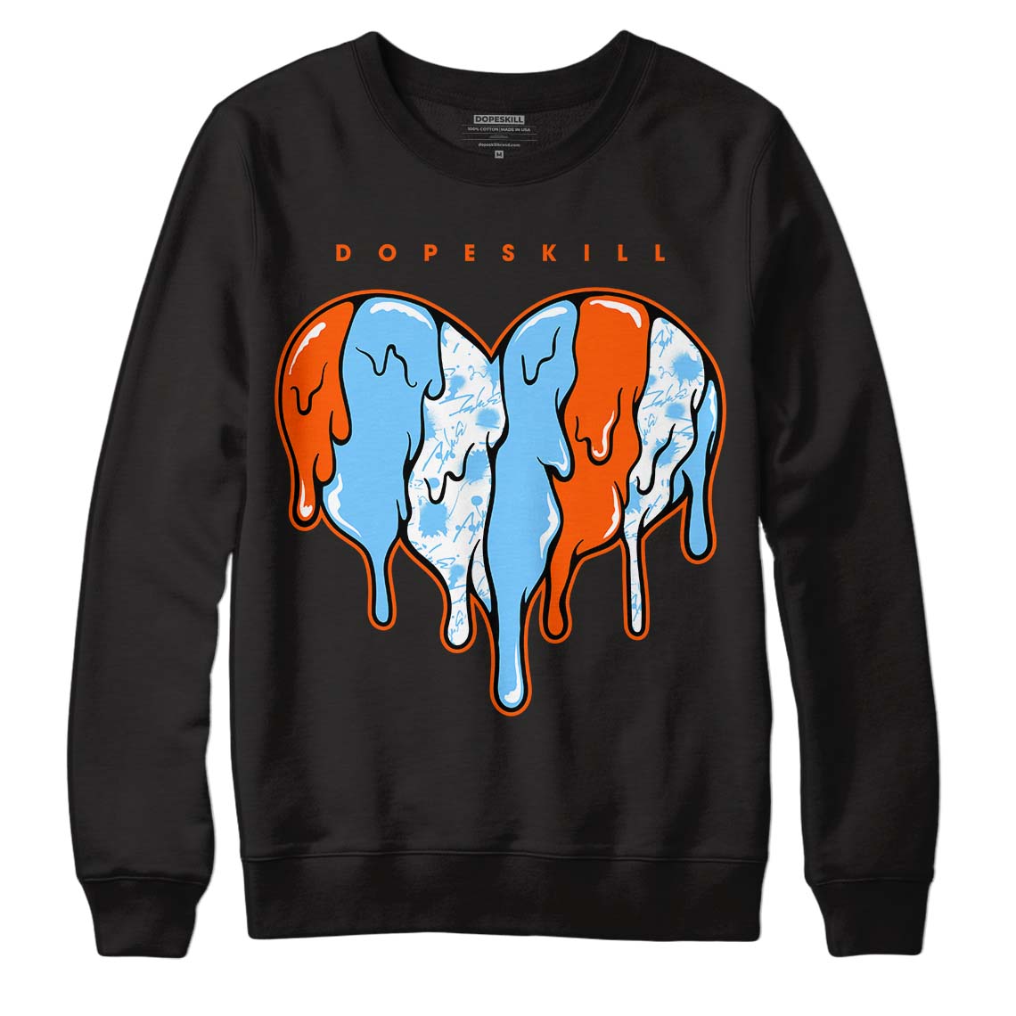 Dunk Low Futura University Blue DopeSkill Sweatshirt Slime Drip Heart Graphic