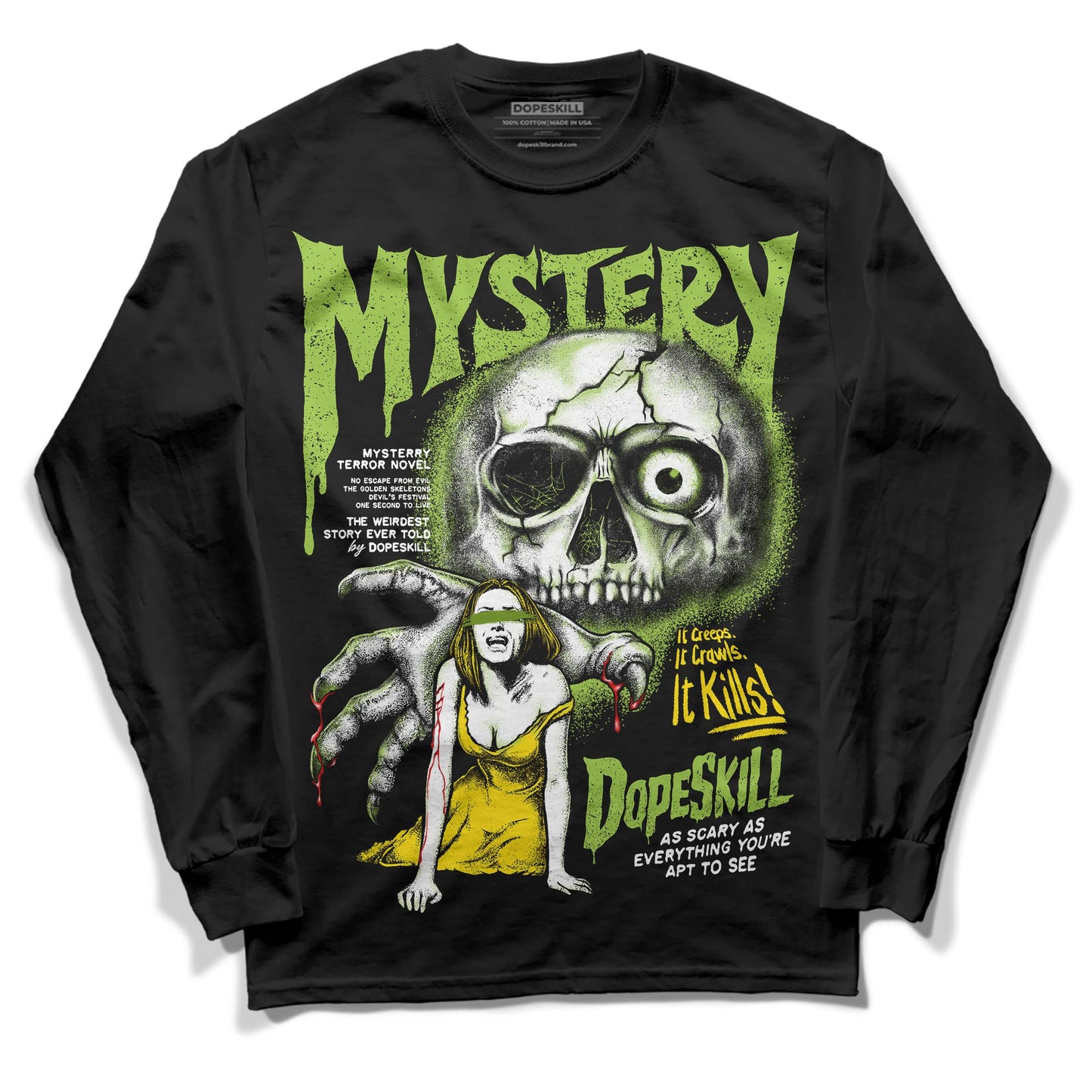 Dunk Low 'Chlorophyll' DopeSkill Long Sleeve T-Shirt Mystery Ghostly Grasp Graphic