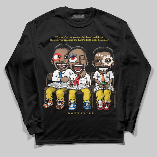 Black Tour Yellow AJ 4 Thunder DopeSkill Long Sleeve T-Shirt First Sunday Graphic