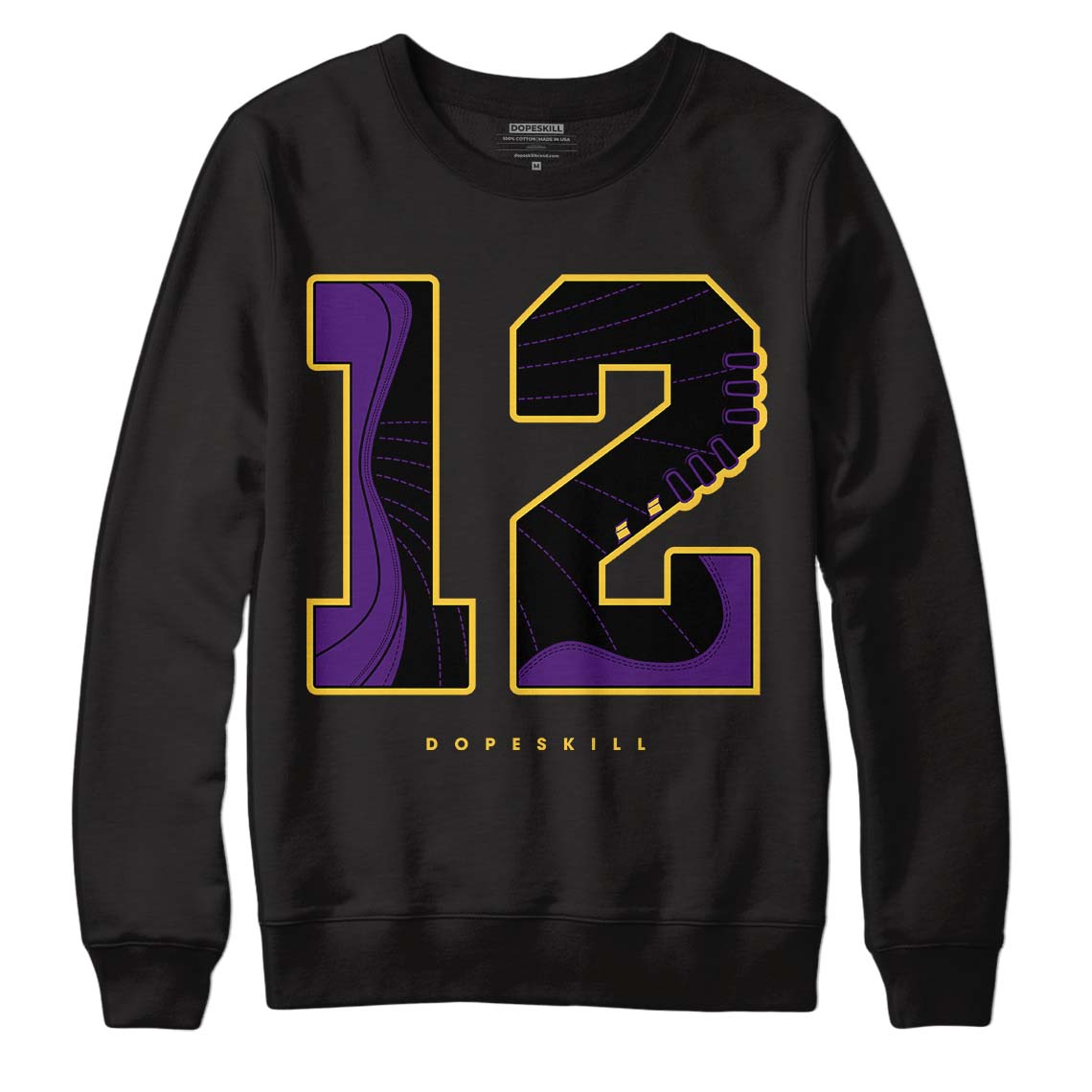 Field Purple 12s DopeSkill Sweatshirt No.12 Graphic