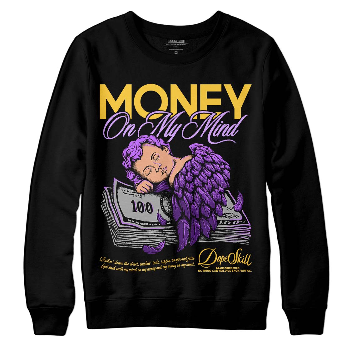 Field Purple 12s DopeSkill Sweatshirt MOMM Graphic