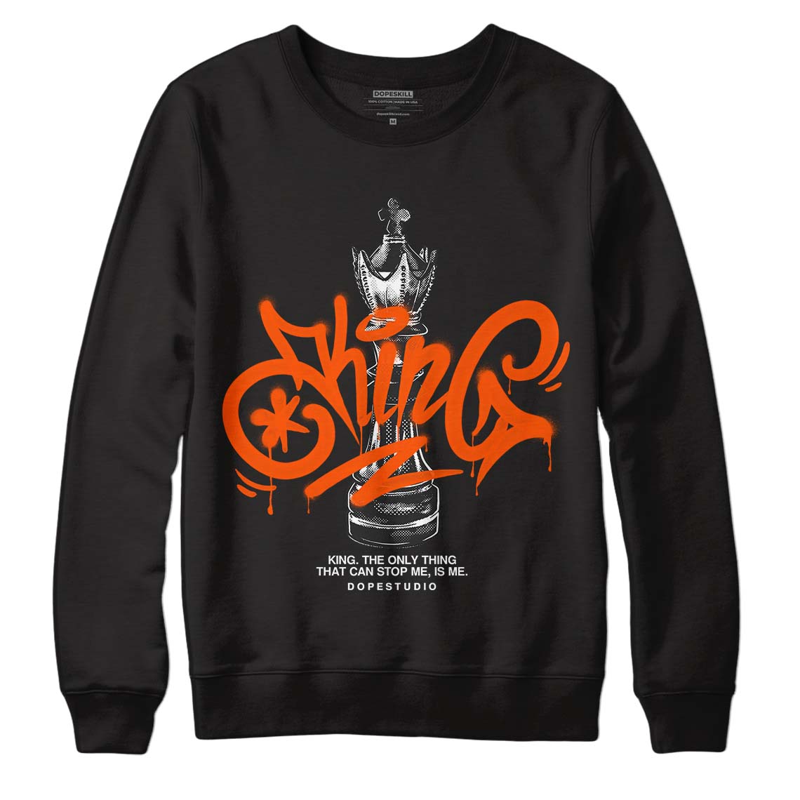 Orange Milk DopeSkill Sweatshirt King Chess Graphic