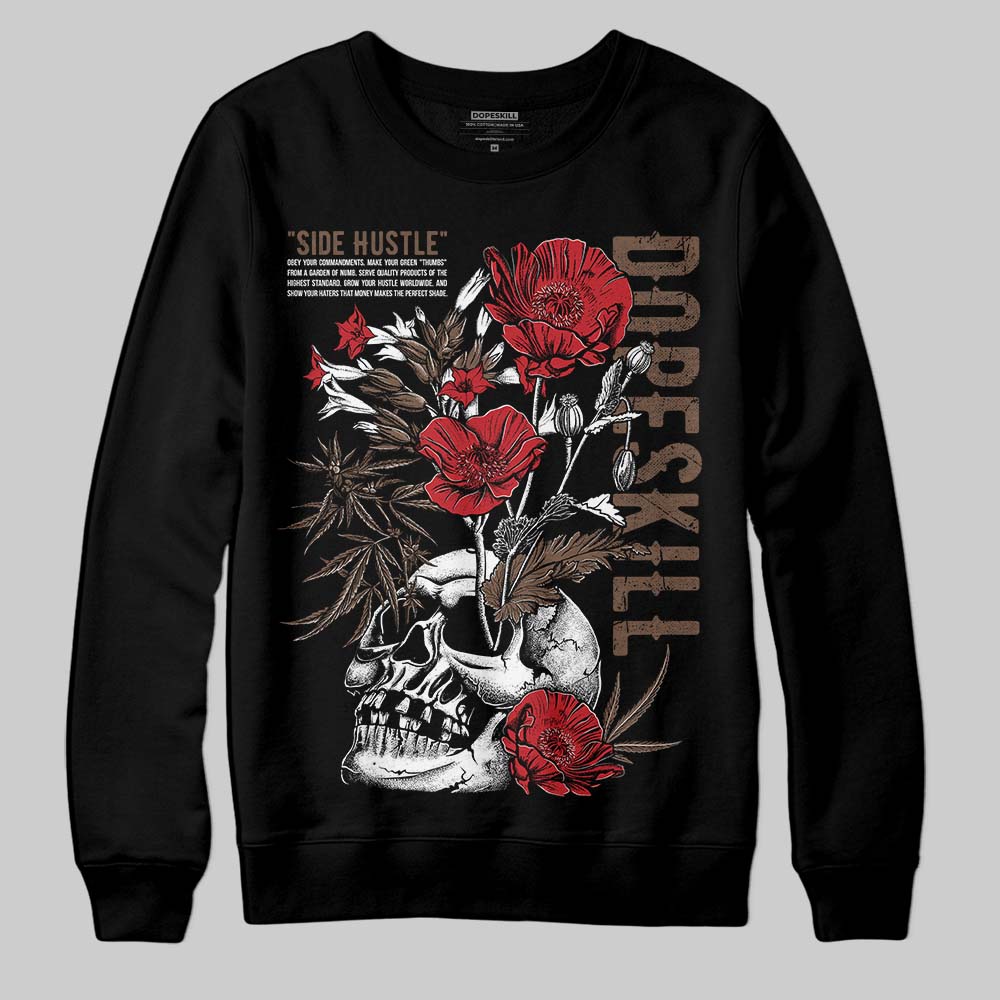 Olive 9s DopeSkill Sweatshirt Side Hustle Graphic