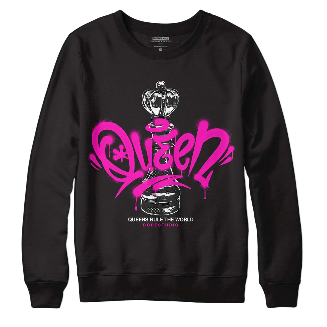 Dunk Low Active Fuchsia DopeSkill Sweatshirt Queen Chess Graphic
