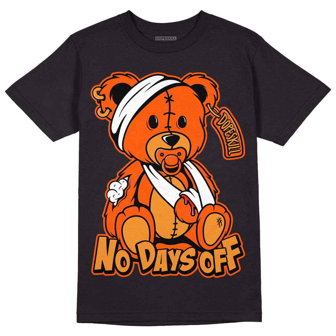 Brilliant Orange 12s DopeSkill T-Shirt Hurt Bear Graphic