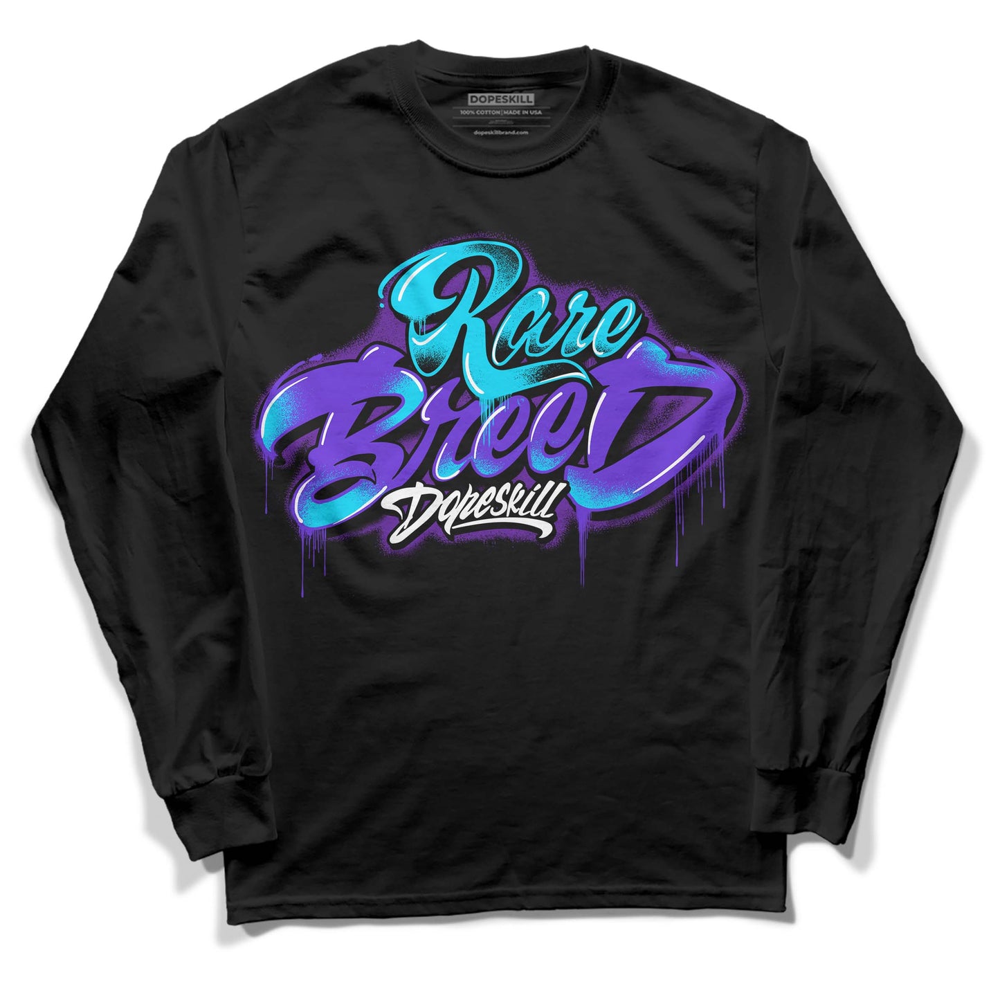 Aqua 6s DopeSkill Long Sleeve T-Shirt Rare Breed Type Graphic
