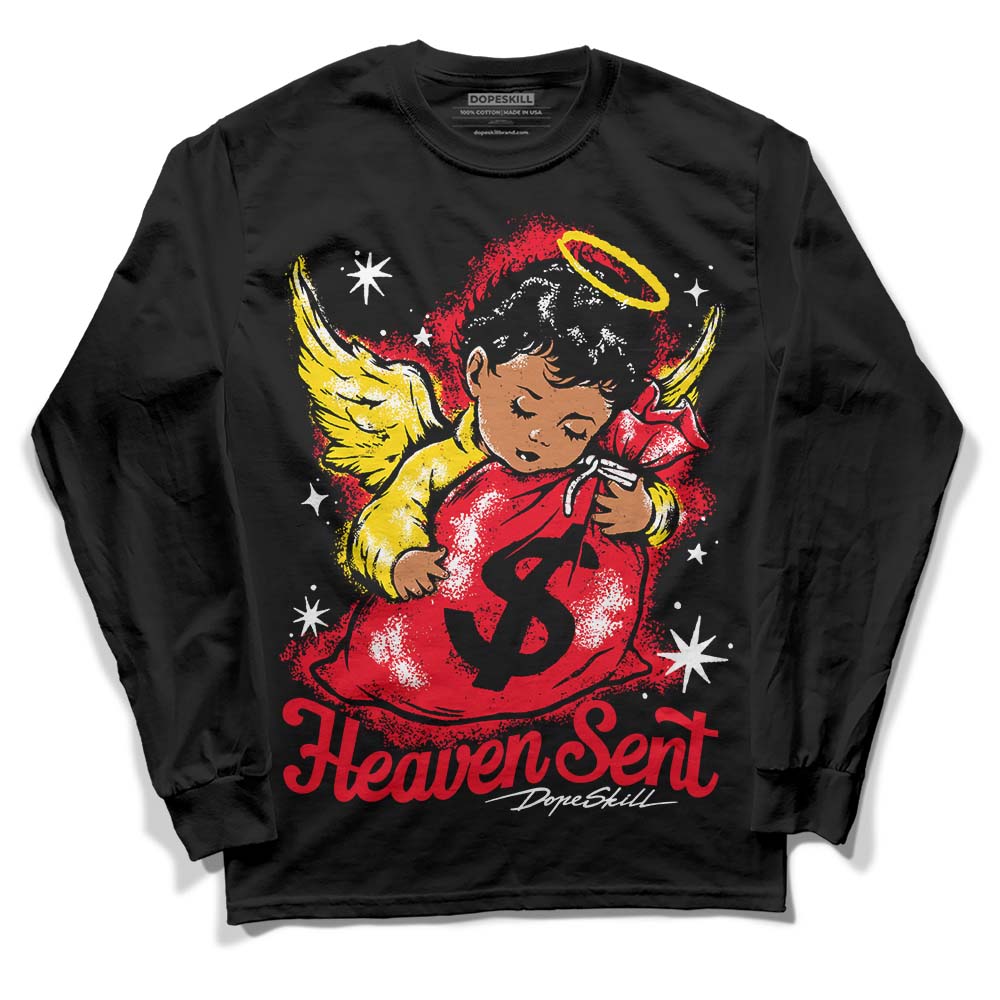 Red Thunder 4s DopeSkill Long Sleeve T-Shirt Heaven Sent Graphic
