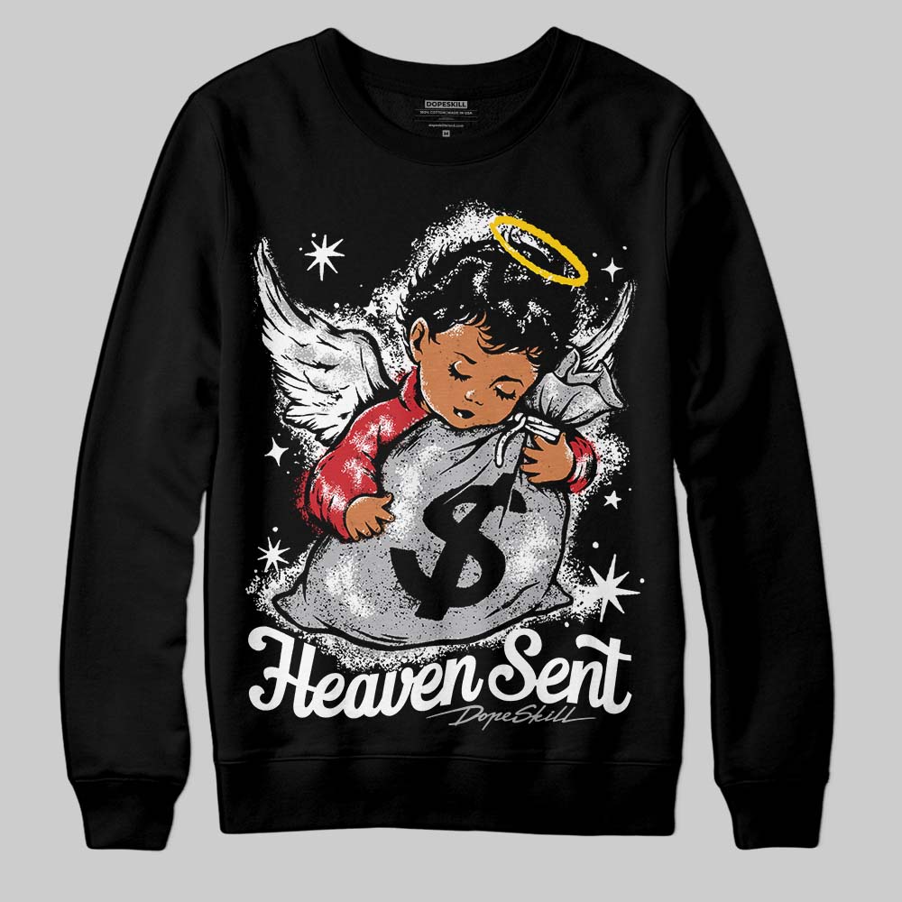 White Cement 4s DopeSkill Sweatshirt Heaven Sent Graphic