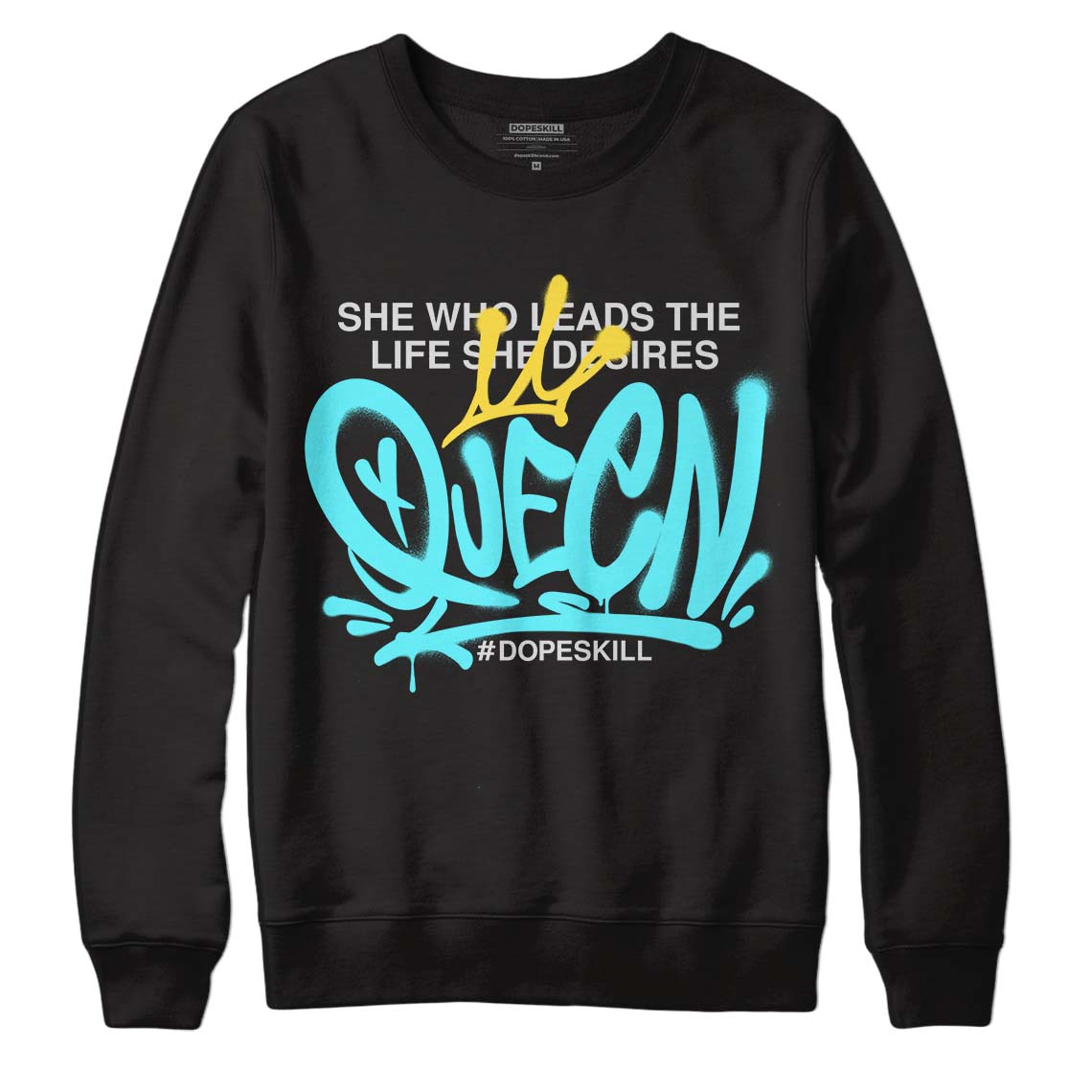 Aqua 5s DopeSkill Sweatshirt Queen Graphic