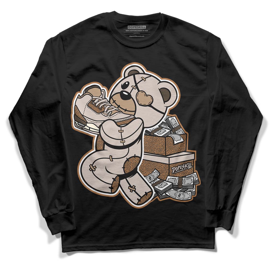 Palomino 3s DopeSkill Long Sleeve T-Shirt Bear Steals Sneaker Graphic