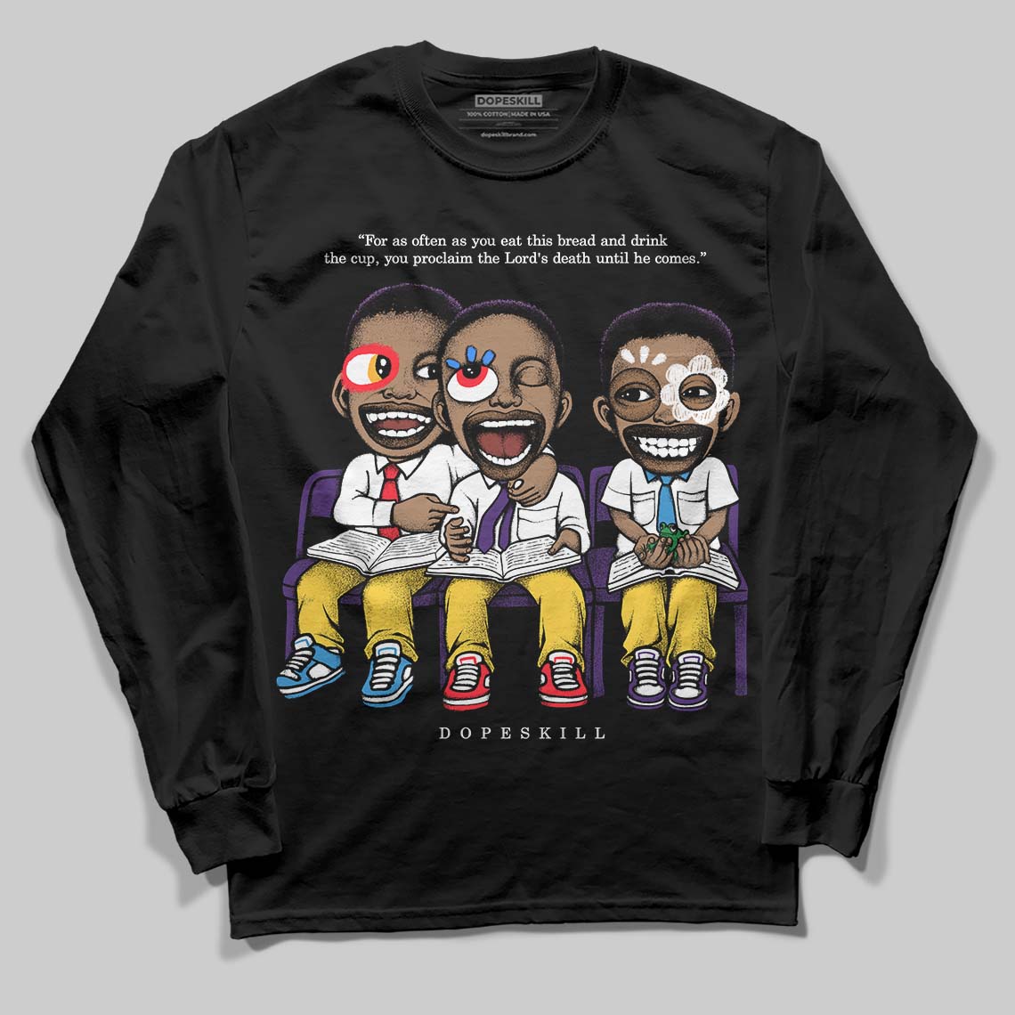 Field Purple 12s DopeSkill Long Sleeve T-Shirt First Sunday Graphic