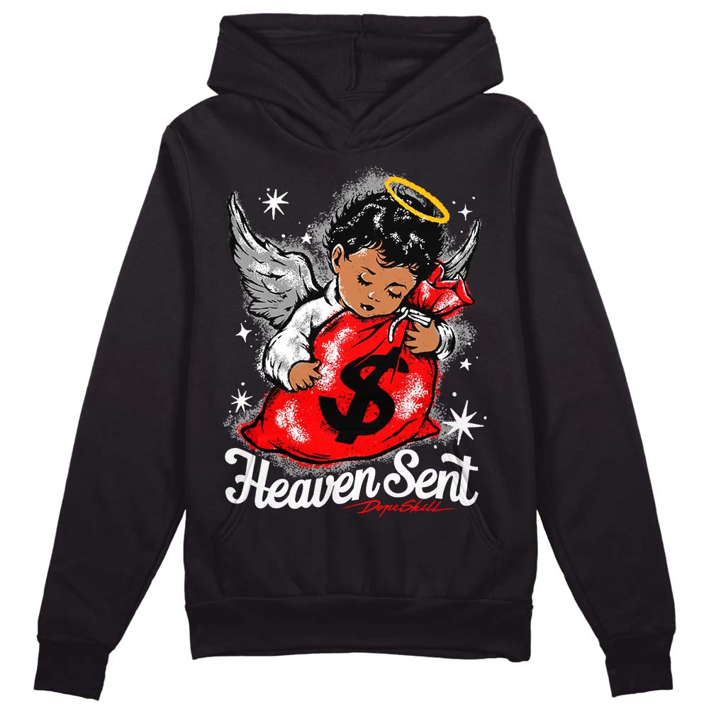 Black and White Collection DopeSkill Hoodie Sweatshirt Heaven Sent Graphic