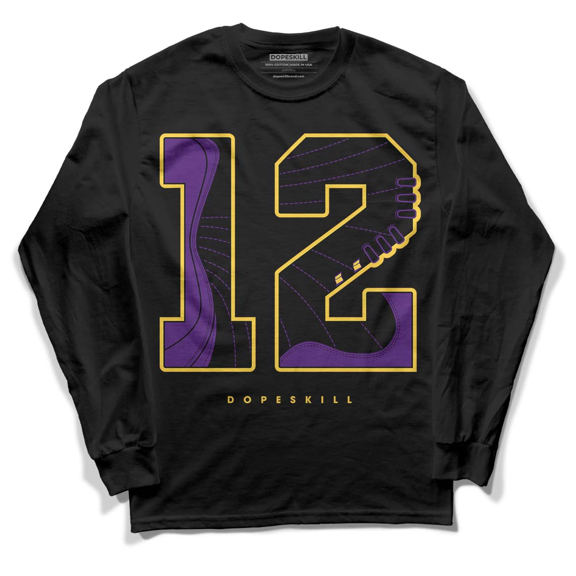 Field Purple 12s DopeSkill Long Sleeve T-Shirt No.12 Graphic