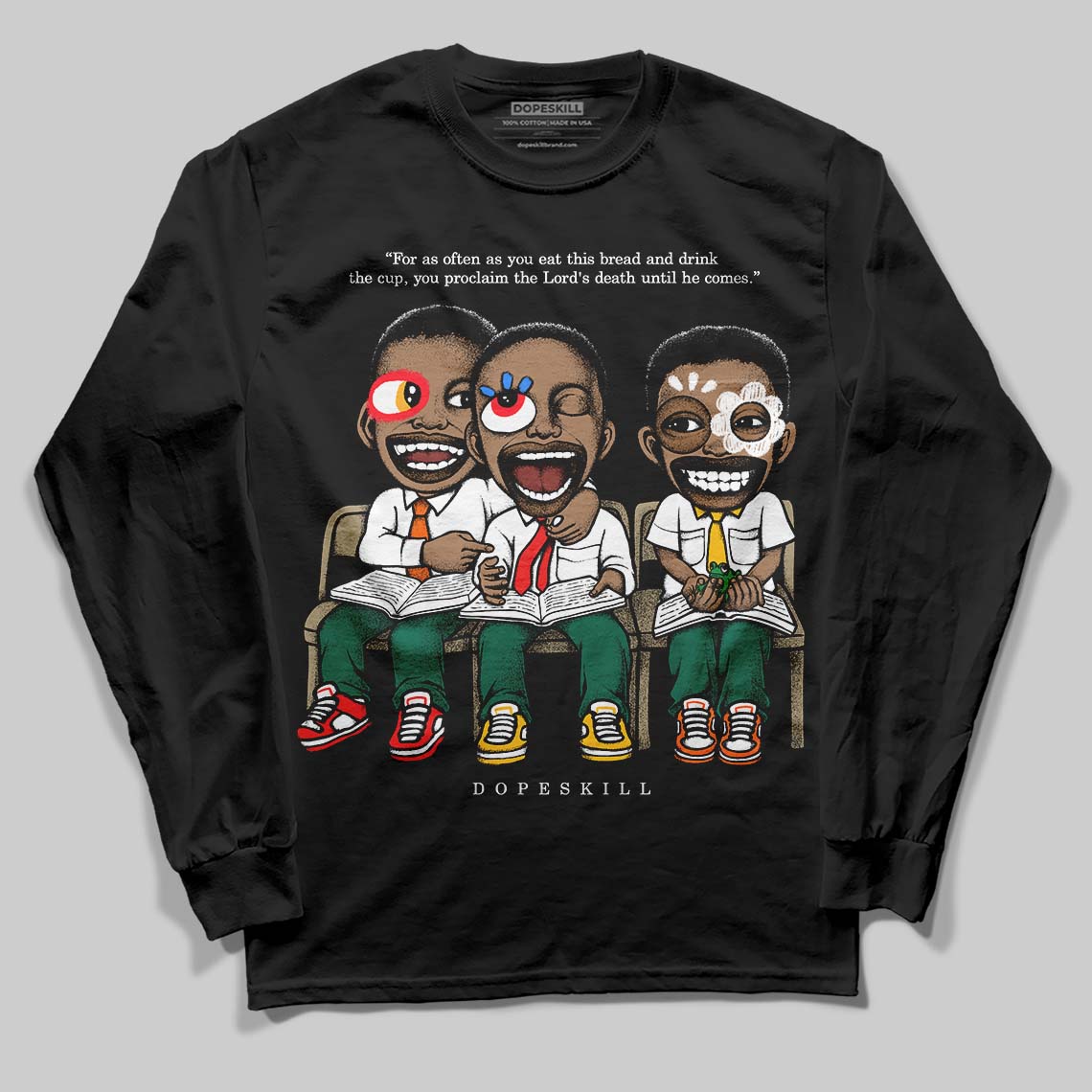 Oxidized Green 4s DopeSkill Long Sleeve T-Shirt First Sunday Graphic