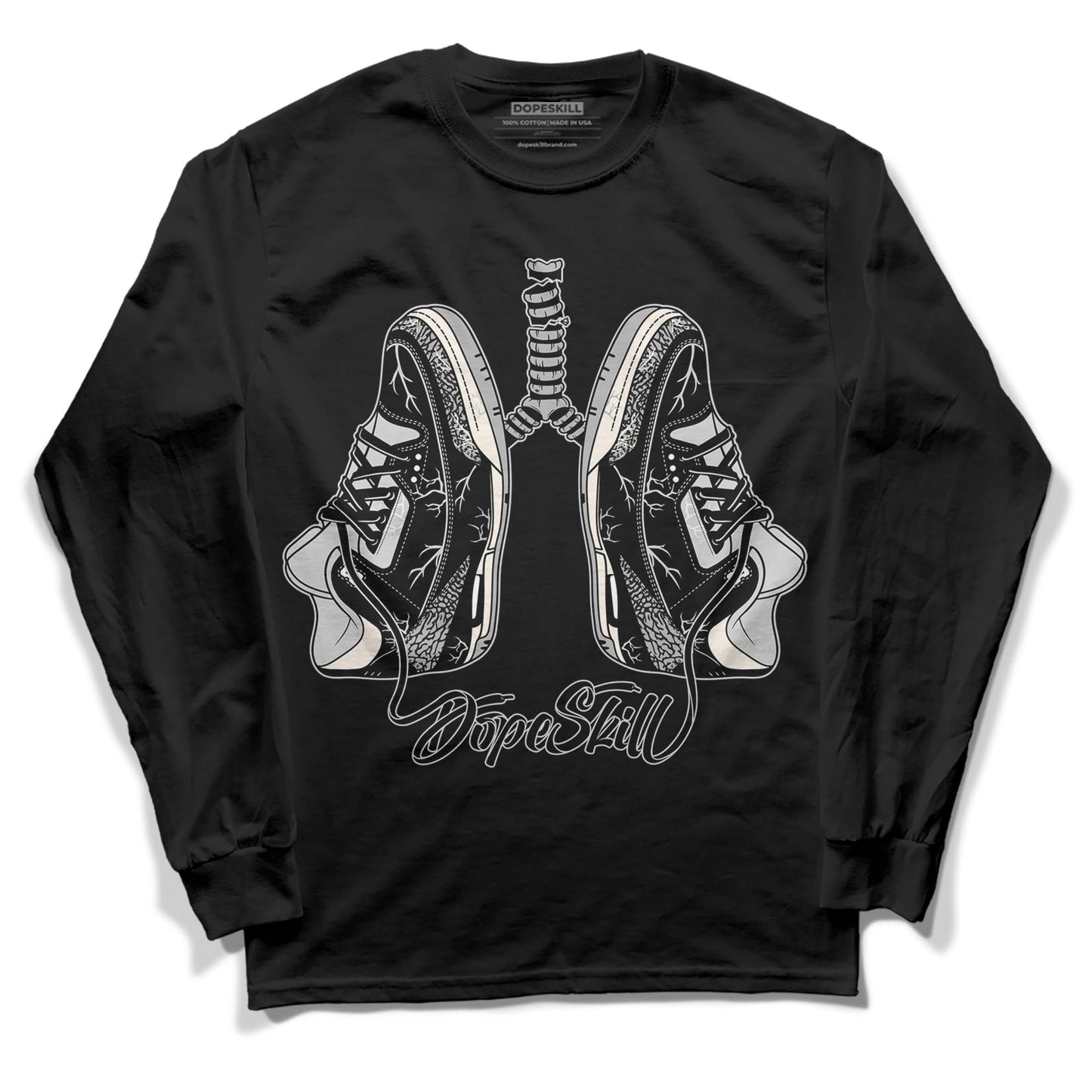 Off Noir 3s DopeSkill Long Sleeve T-Shirt Breathe Graphic
