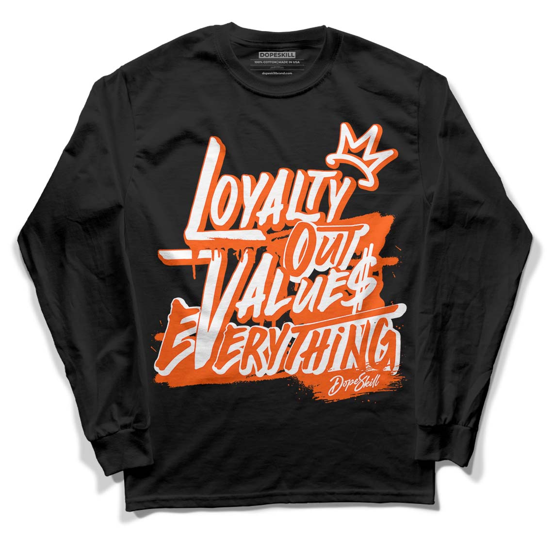 Orange Milk DopeSkill Long Sleeve T-Shirt LOVE Graphic