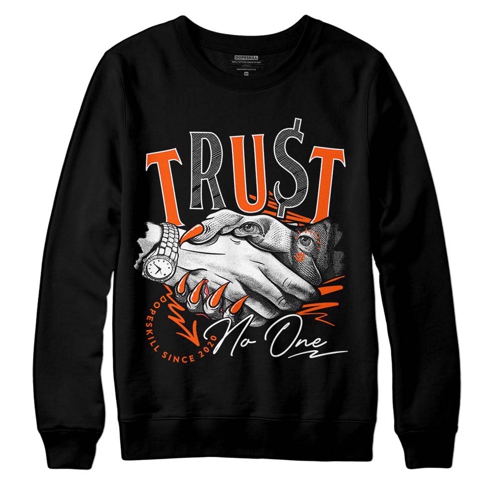 Orange Milk DopeSkill Sweatshirt Trust No One Graphic