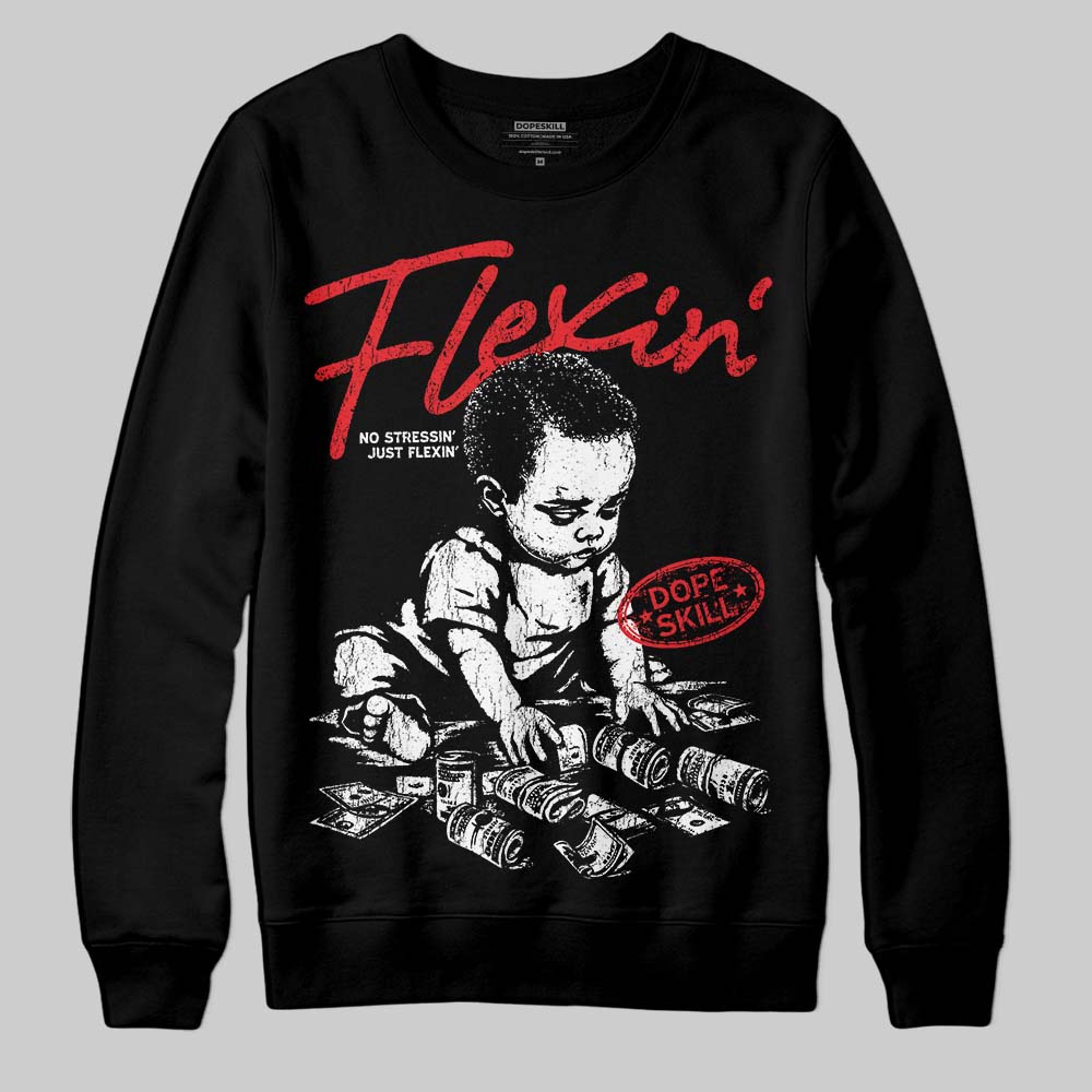 Black and White Collection DopeSkill Sweatshirt Flexin' Graphic
