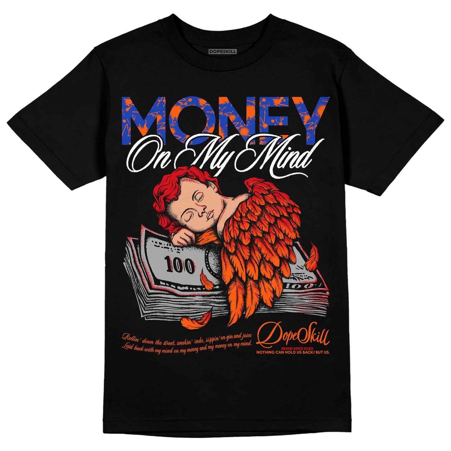 Dunk Low Futura Orange Blaze DopeSkill T-Shirt MOMM Graphic