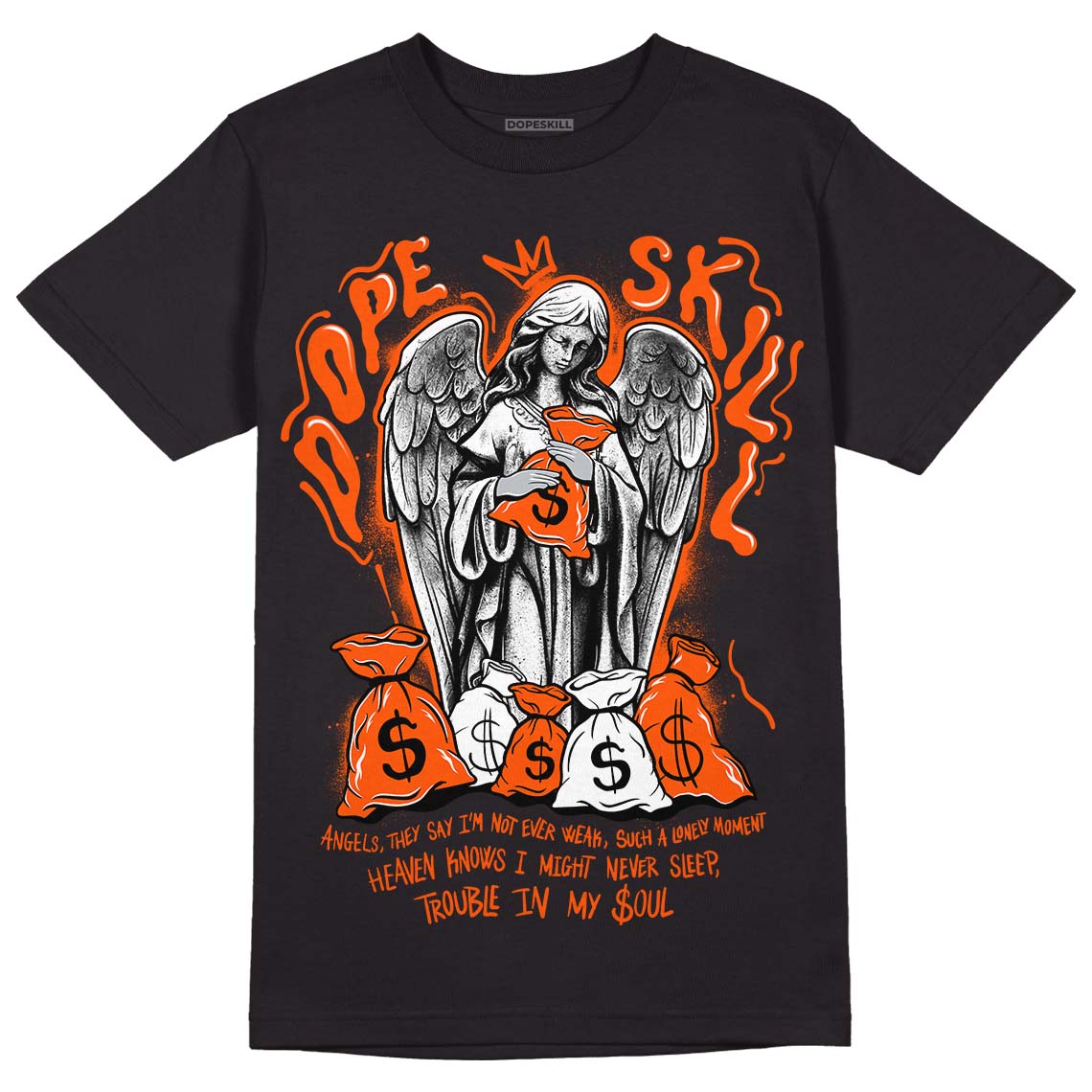 Orange Milk DopeSkill T-Shirt Angels Graphic