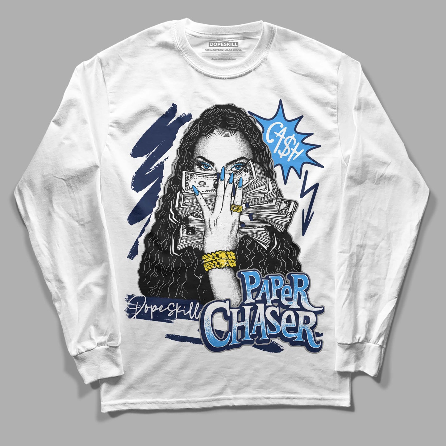 Midnight Navy 3s DopeSkill Long Sleeve T-Shirt NPC Graphic