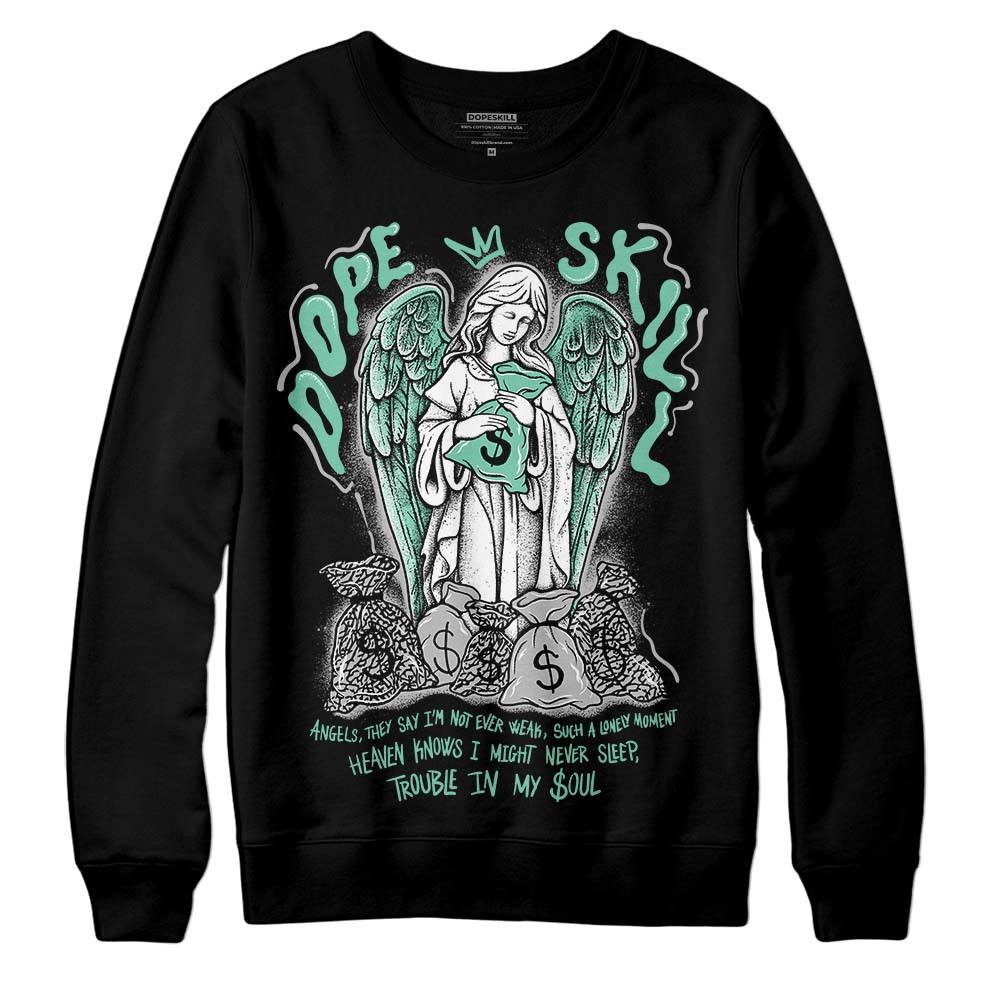 Green Glow 3s DopeSkill Sweatshirt Angels Graphic