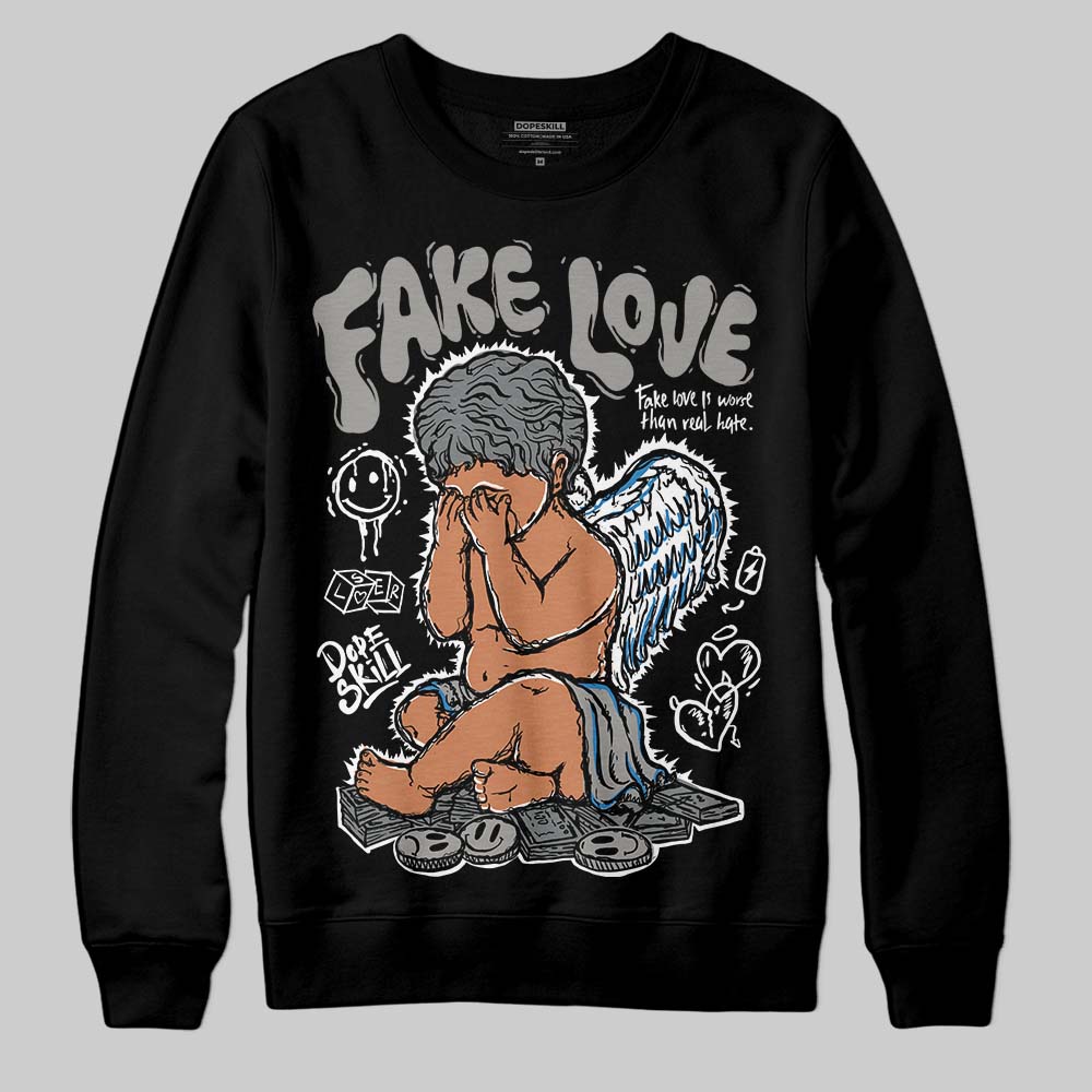 Cool Grey 9s DopeSkill Sweatshirt False Love Graphic