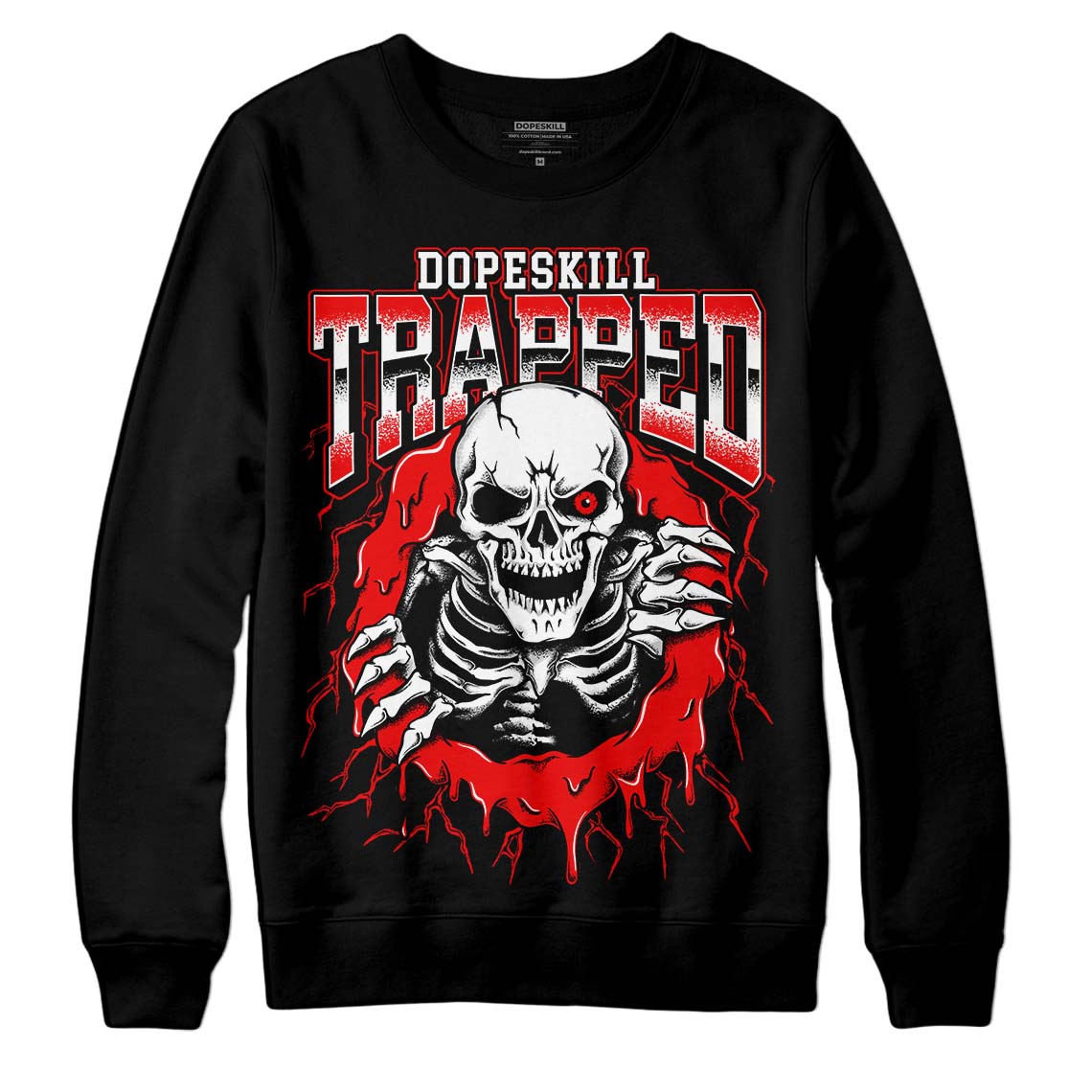 Cherry 12s DopeSkill Sweatshirt Trapped Halloween Graphic