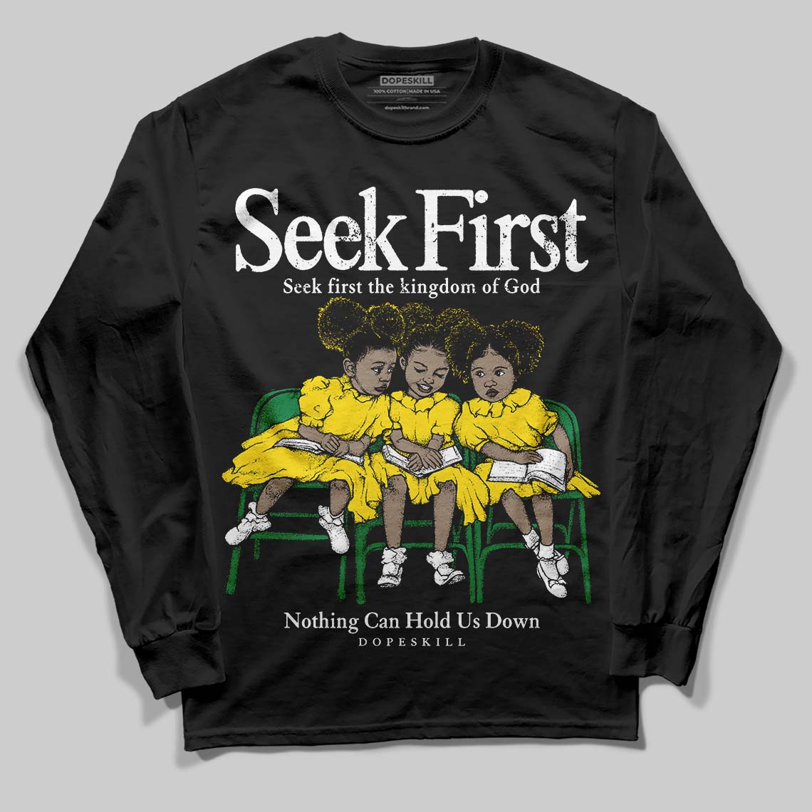 Dunk Reverse Brazil DopeSkill Long Sleeve T-Shirt New Seek First Graphic