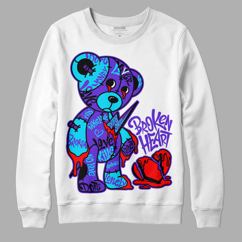 Aqua 6s DopeSkill Sweatshirt Broken Heart Graphic