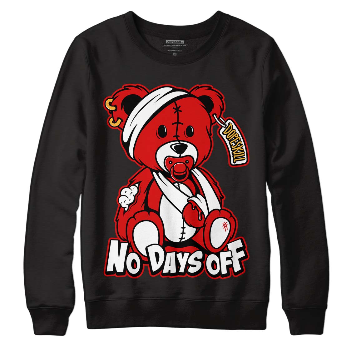 Dunk Low Gym Red DopeSkill Sweatshirt Hurt Bear Graphic