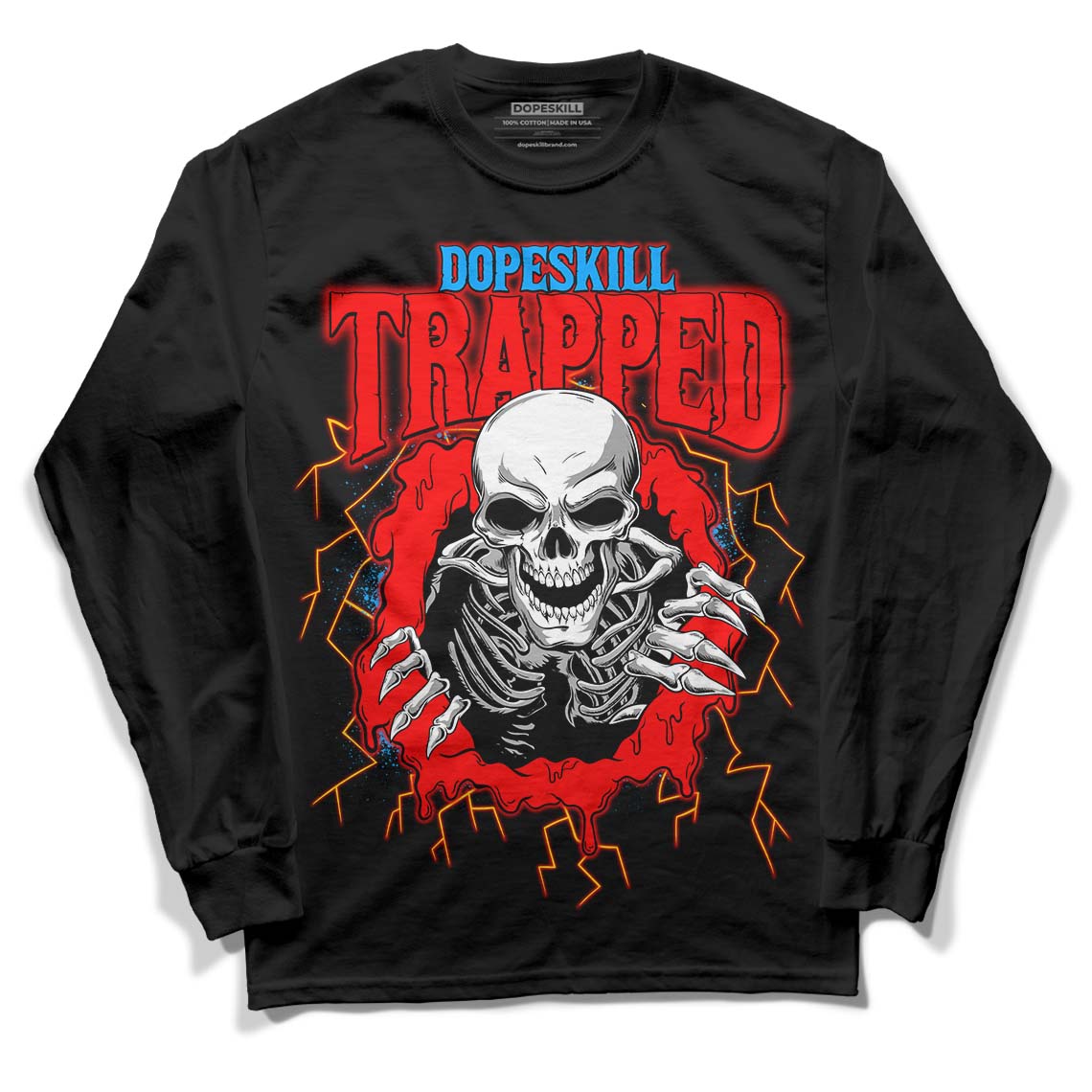 Fruity Pebbles Dunks DopeSkill Long Sleeve T-Shirt Trapped Halloween Graphic