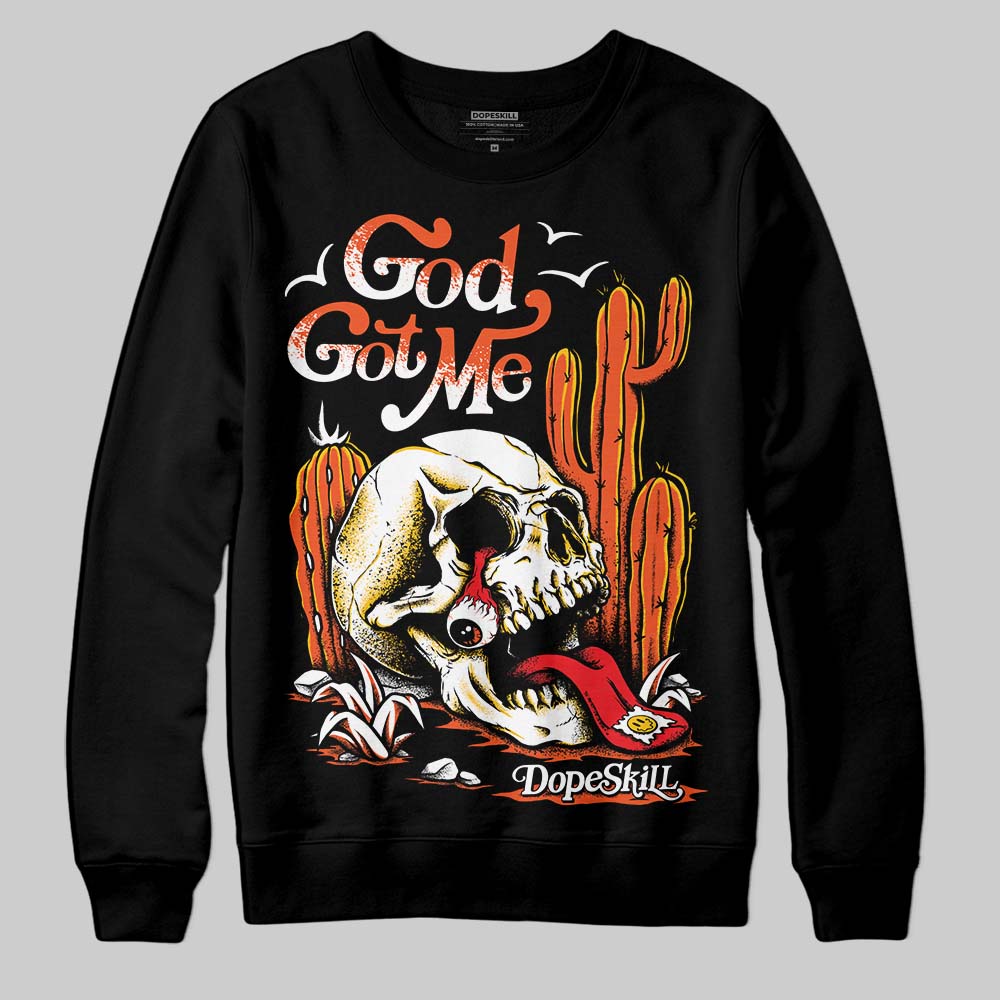Orange Milk DopeSkill Sweatshirt God Got Me Graphic