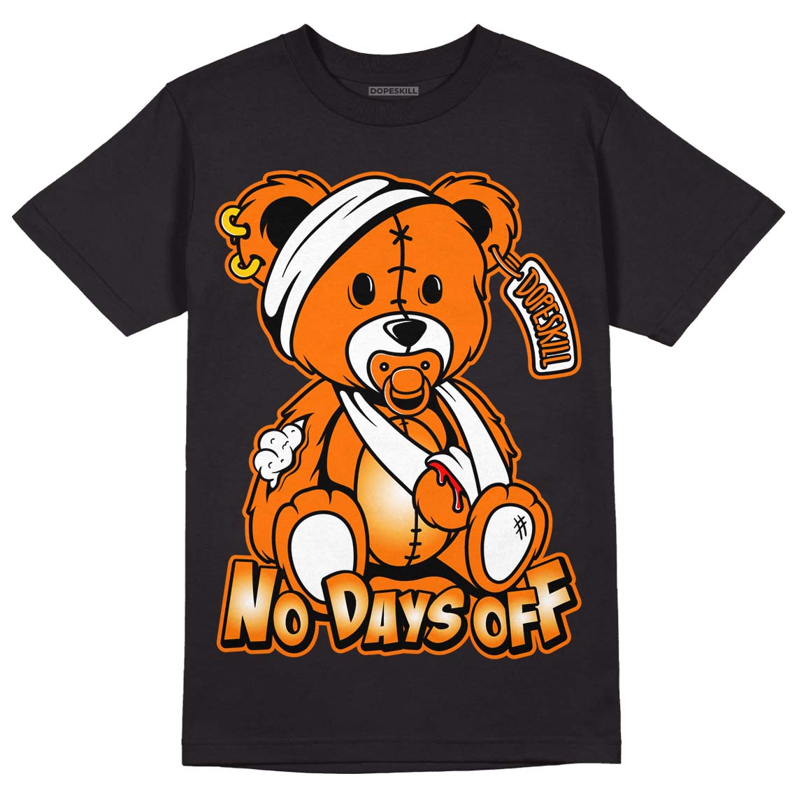 Dunk Low Magma Orange DopeSkill T-Shirt Hurt Bear Graphic