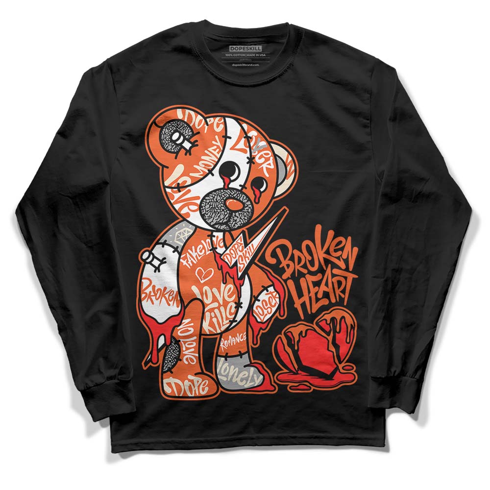 Georgia Peach 3s DopeSkill Long Sleeve T-Shirt Broken Heart Graphic