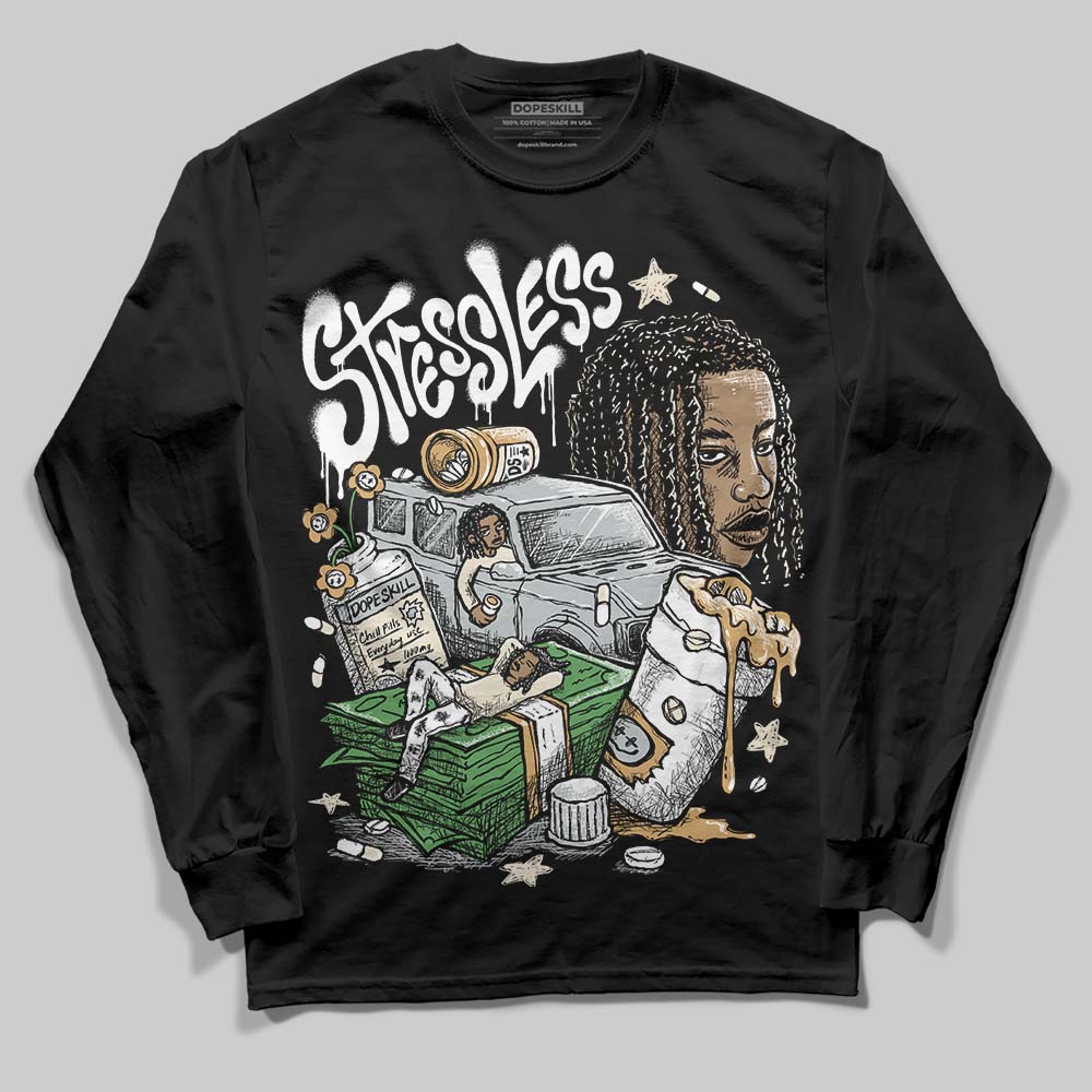 Reverse Metallic 5s DopeSkill Long Sleeve T-Shirt Stressless Graphic