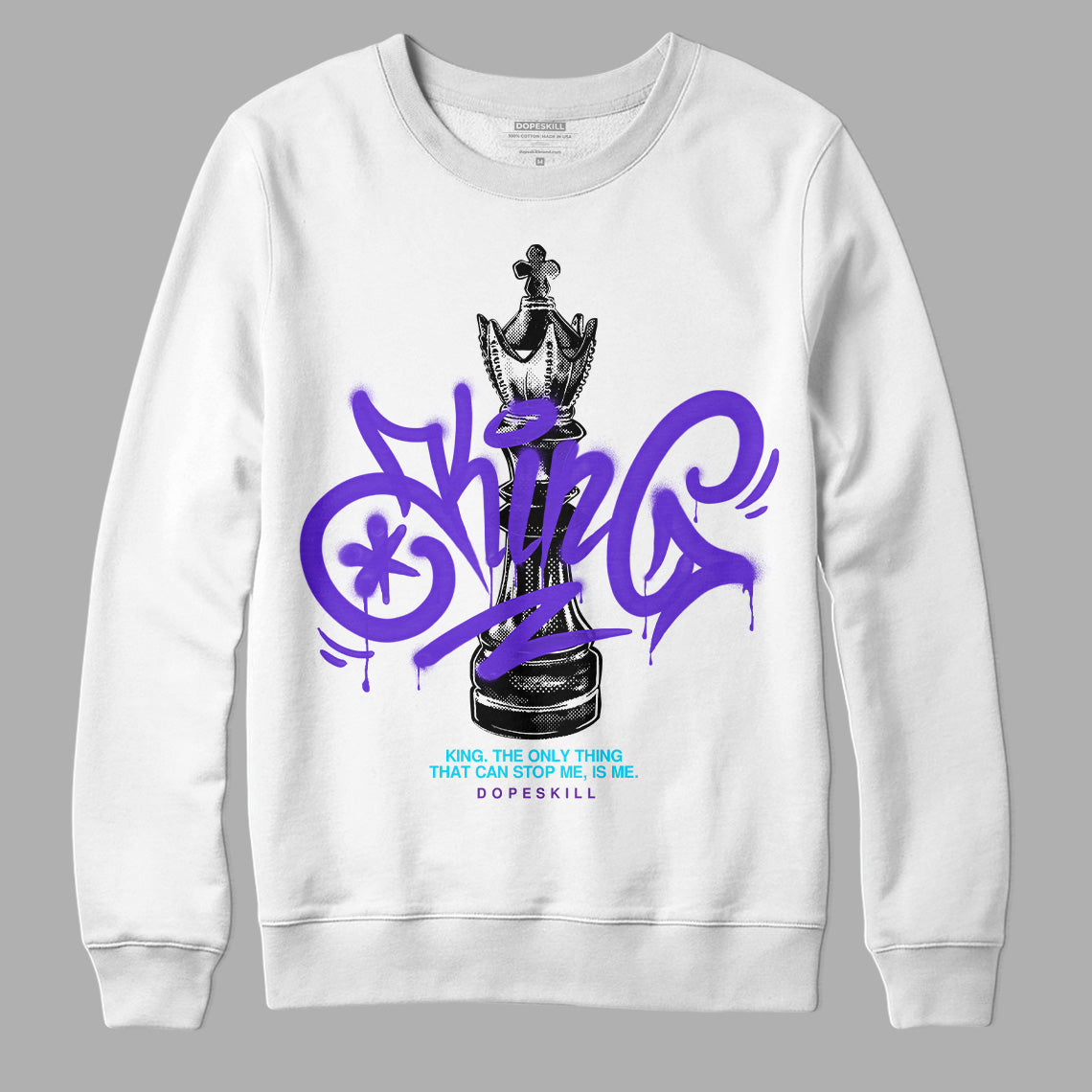 Aqua 6s DopeSkill Sweatshirt King Chess Graphic
