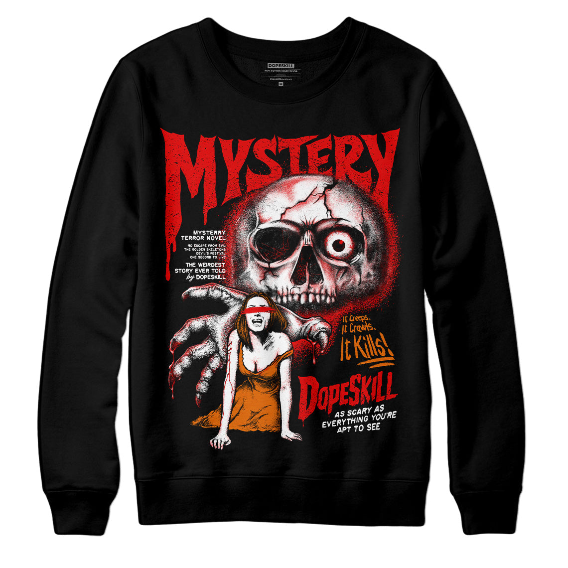 Red Cement 4S DopeSkill Sweatshirt Mystery Ghostly Grasp Graphic