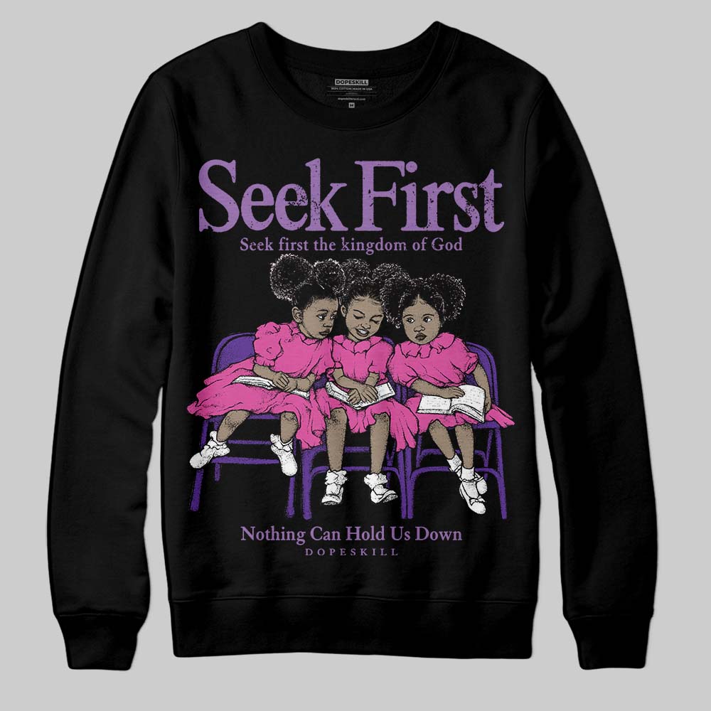 PURPLE Collection DopeSkill Sweatshirt New Seek First Graphic